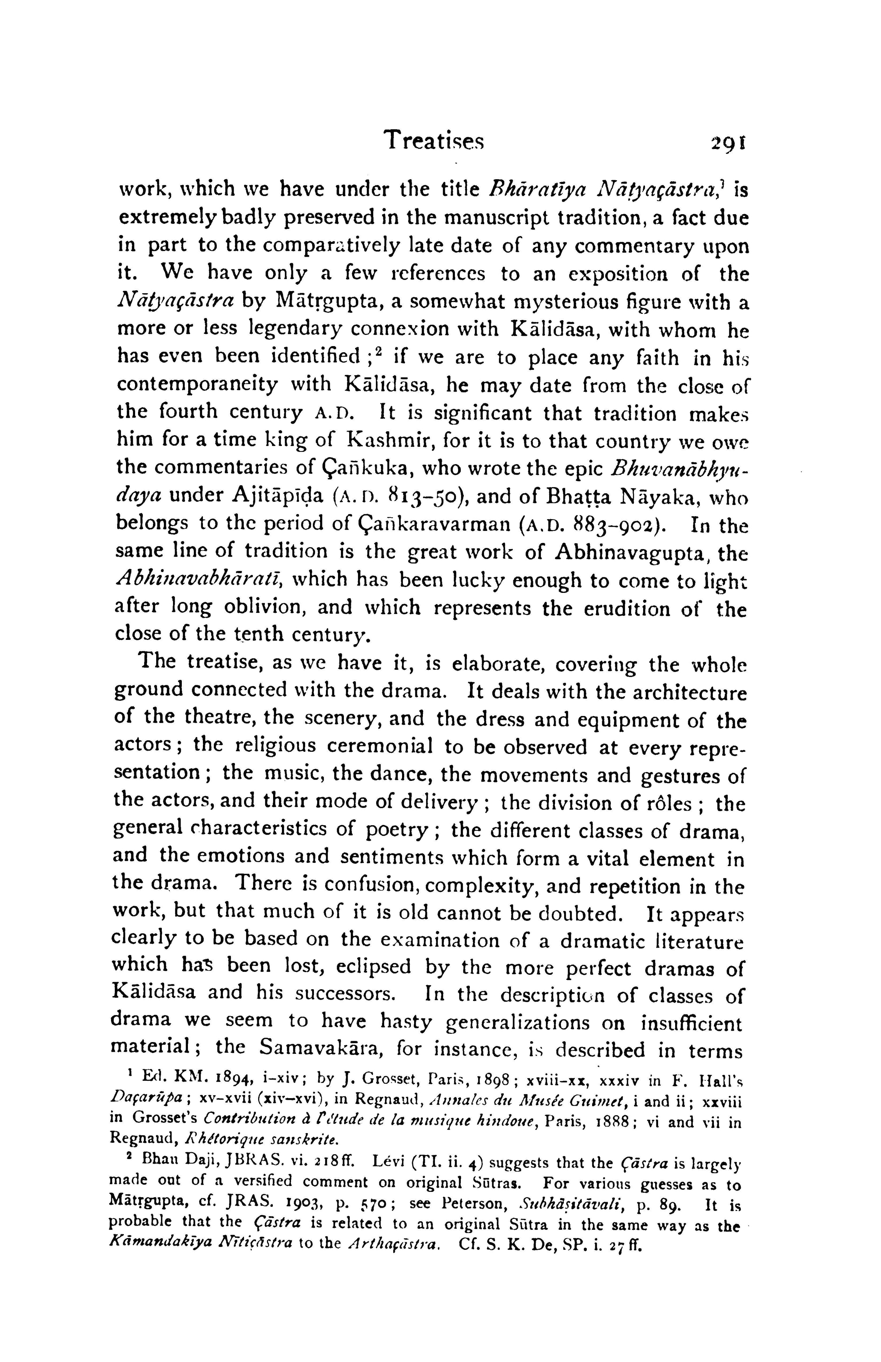 The Sanskrit Drama