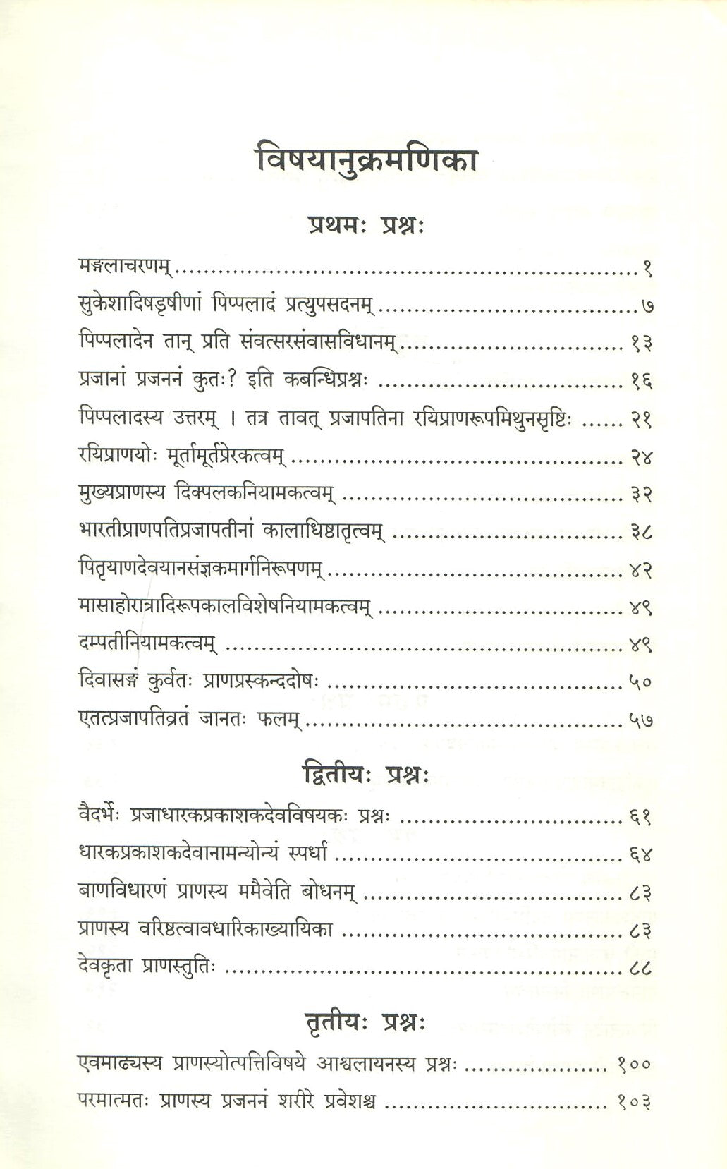 Shatprashnopanishadbhashyam (2005)