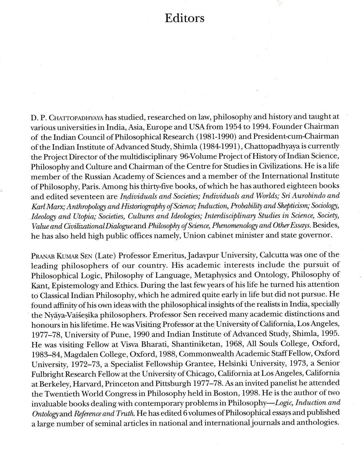 Philosophical Concepts Relevant to Sciences in Indian Tradition (Volume 3, Part 5)