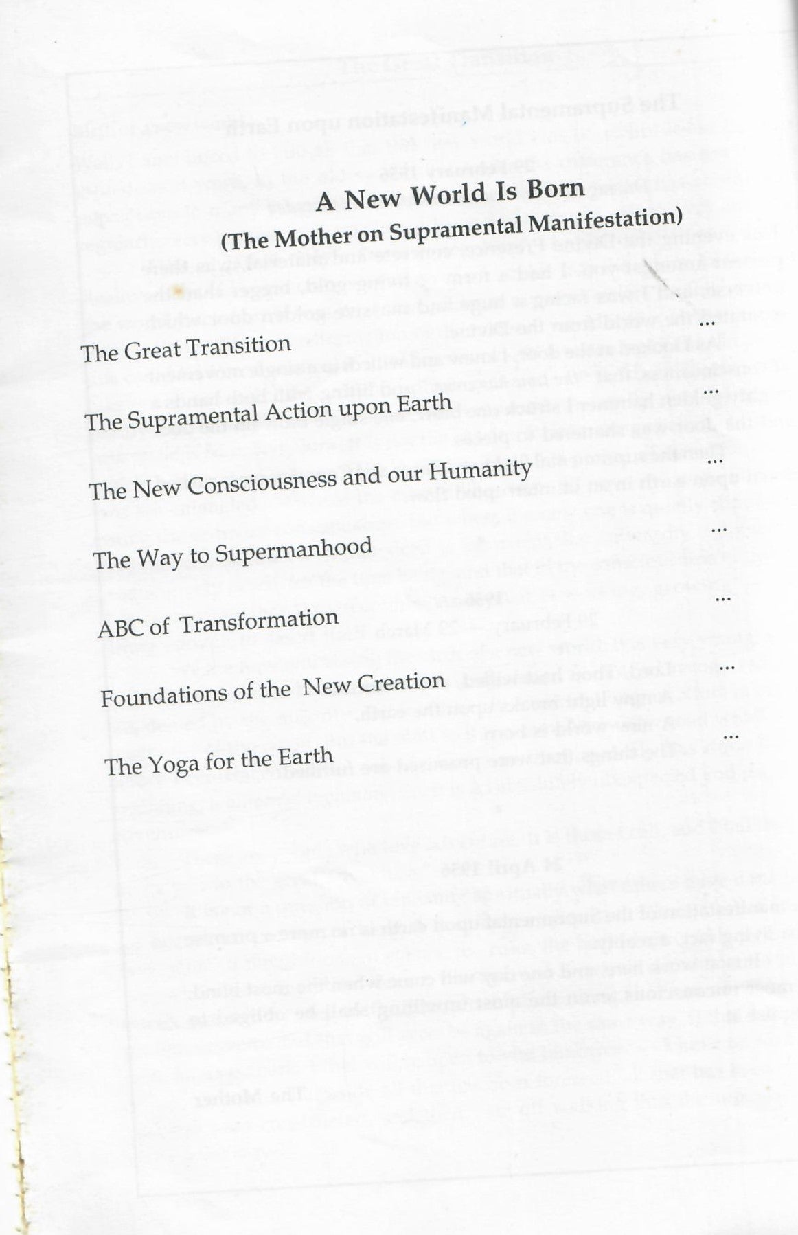 A New World Is Born (2006)