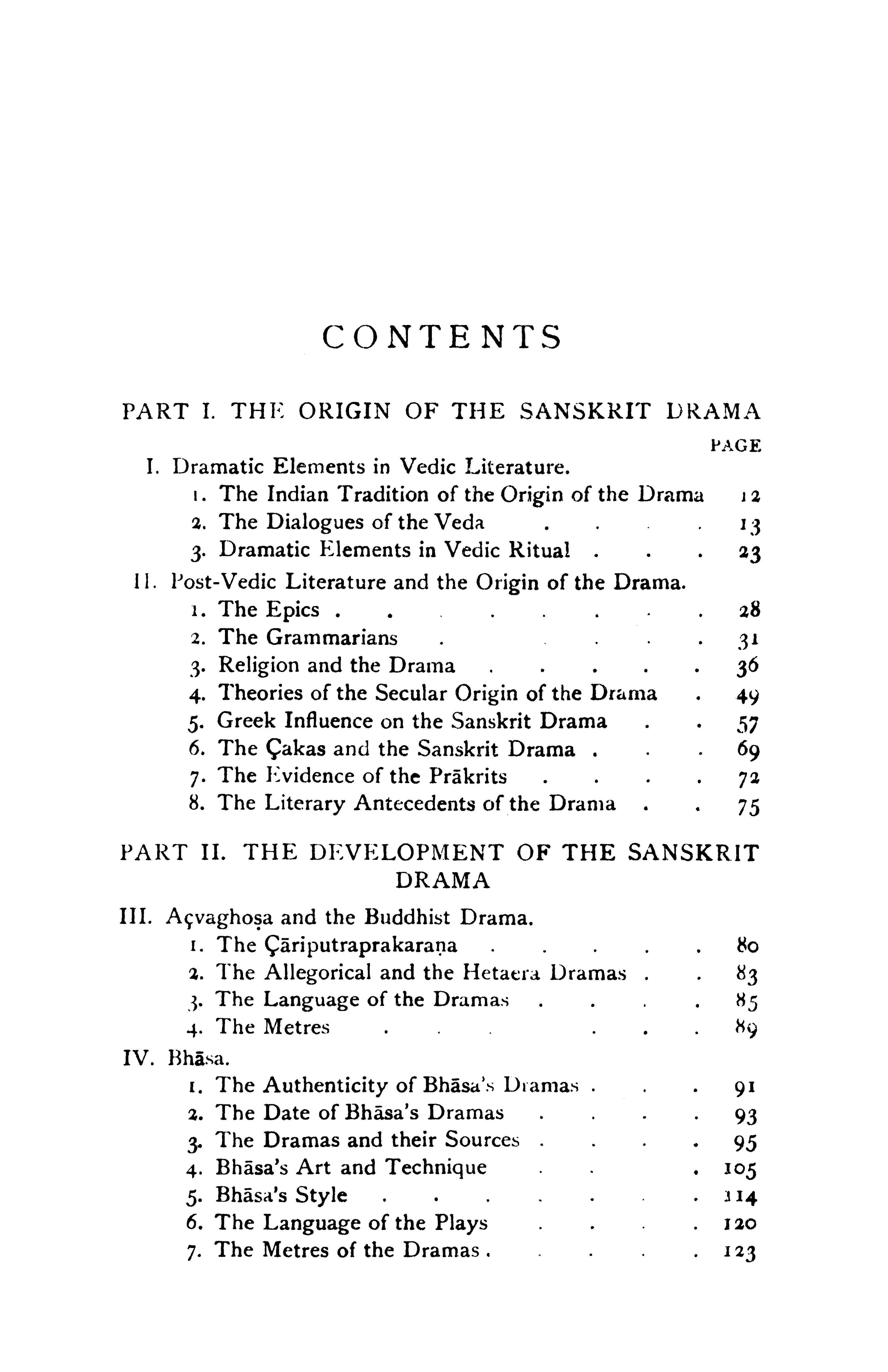 The Sanskrit Drama