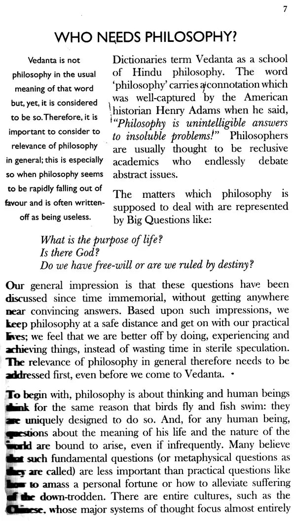 Understanding Vedanta: A Contemporary Approach