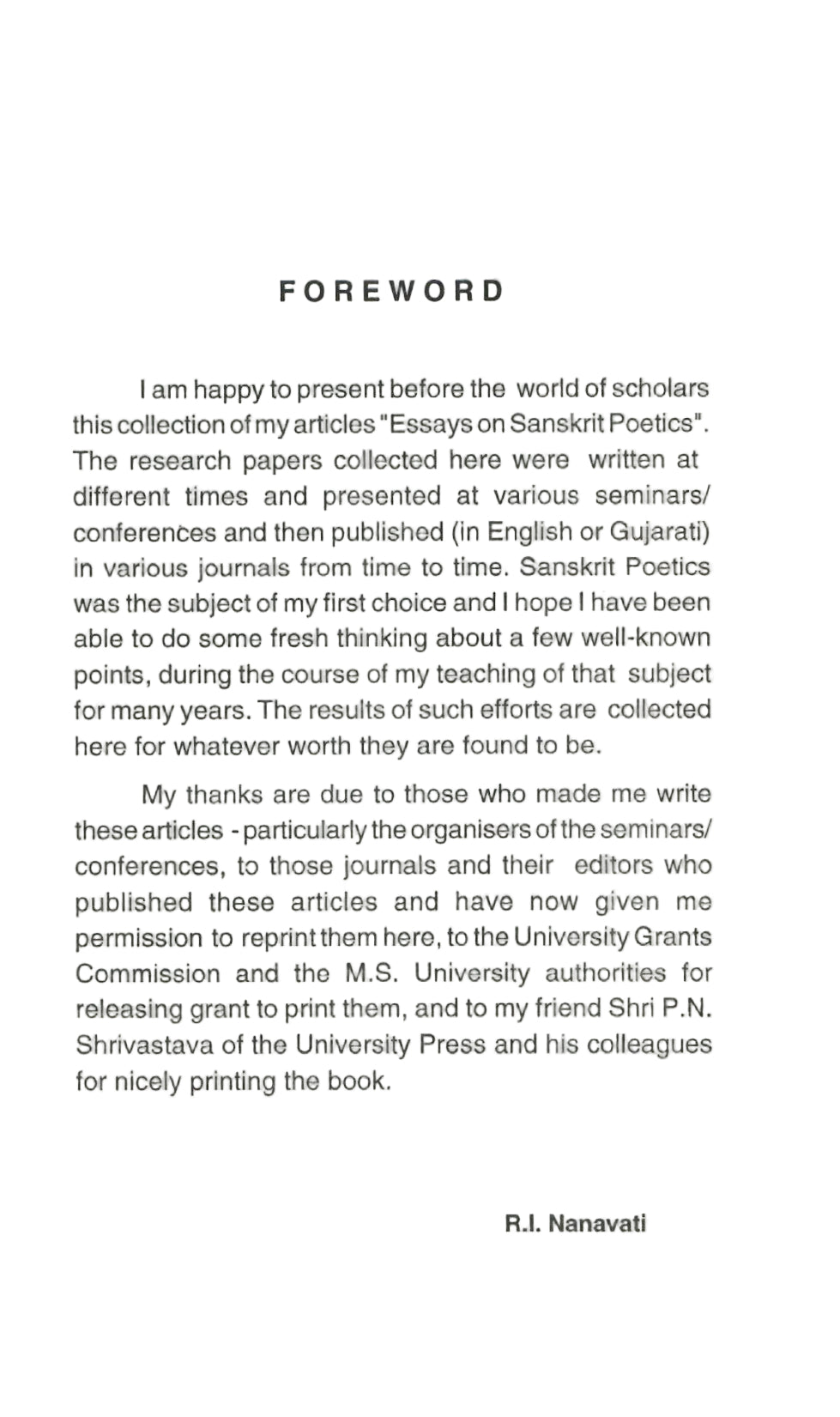 Essays on Sanskrit Poetics  (1998)