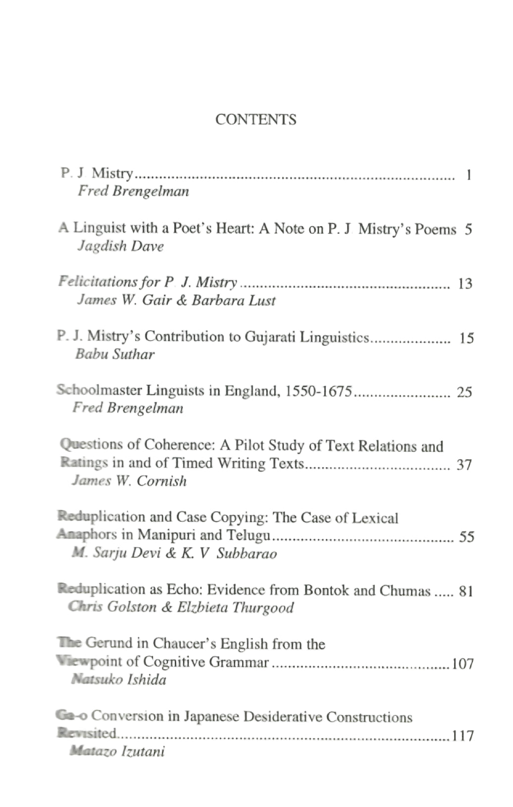perspectives in linguistics  (2003)