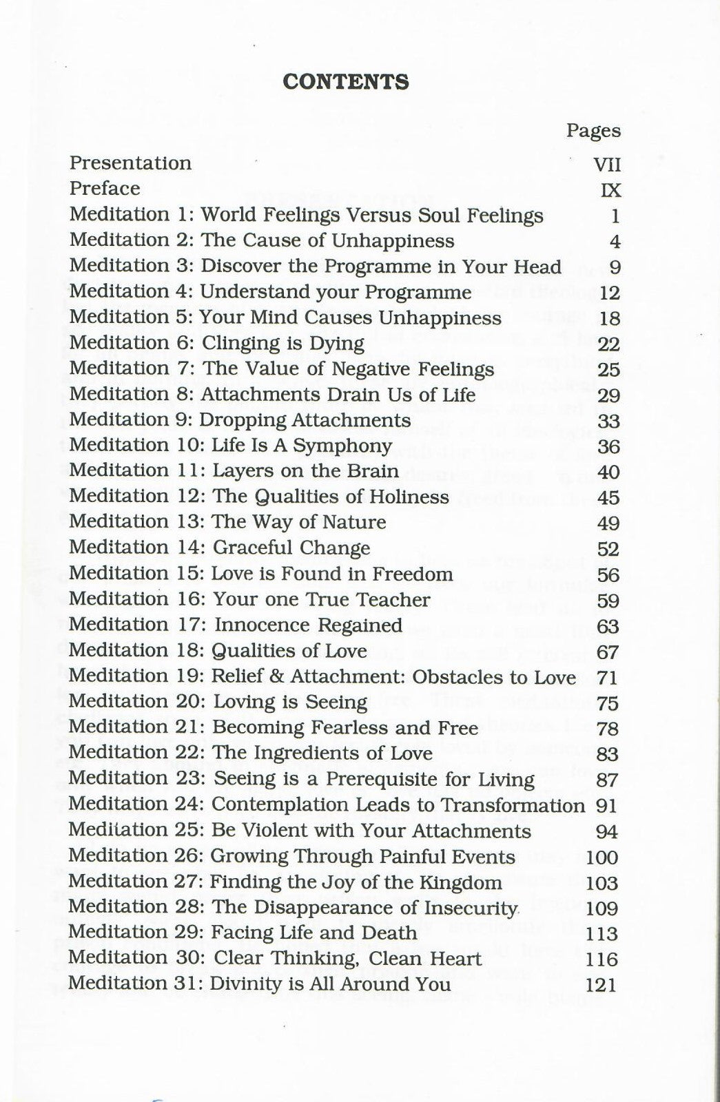Call to Love Meditations (2007)