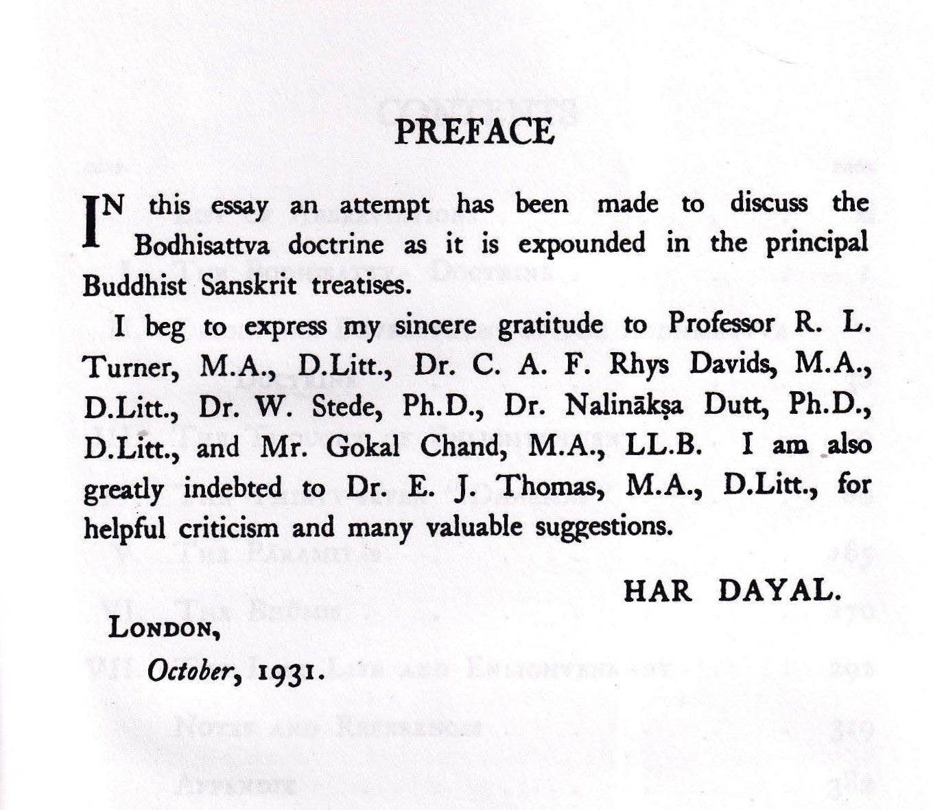 The Bodhisattva Doctrine in Buddhist Sanskrit Literature