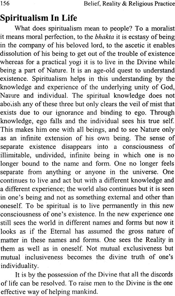 Belief, Reality & Religious Practice by Dr. V. V. Rampal
