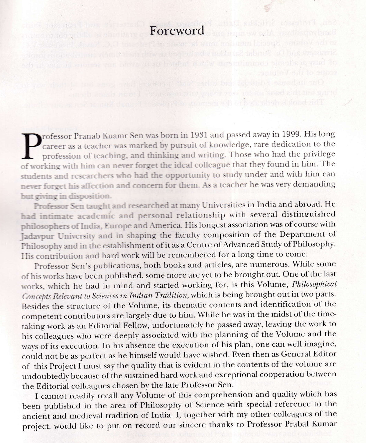Philosophical Concepts Relevant to Sciences in Indian Tradition (Volume 3, Part 5)