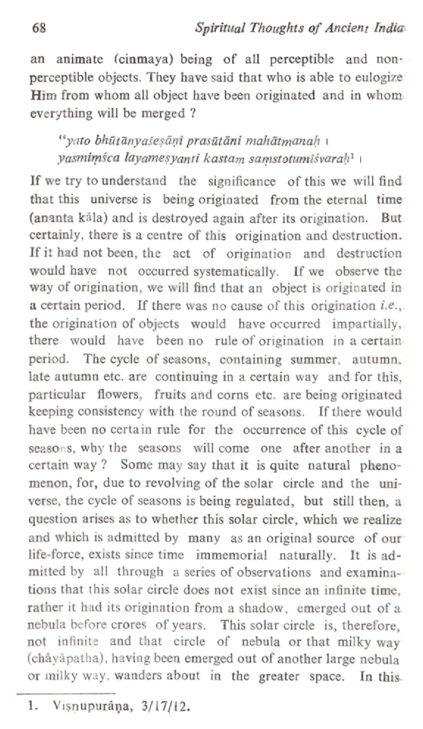 Spiritual Thoughts of Ancient India