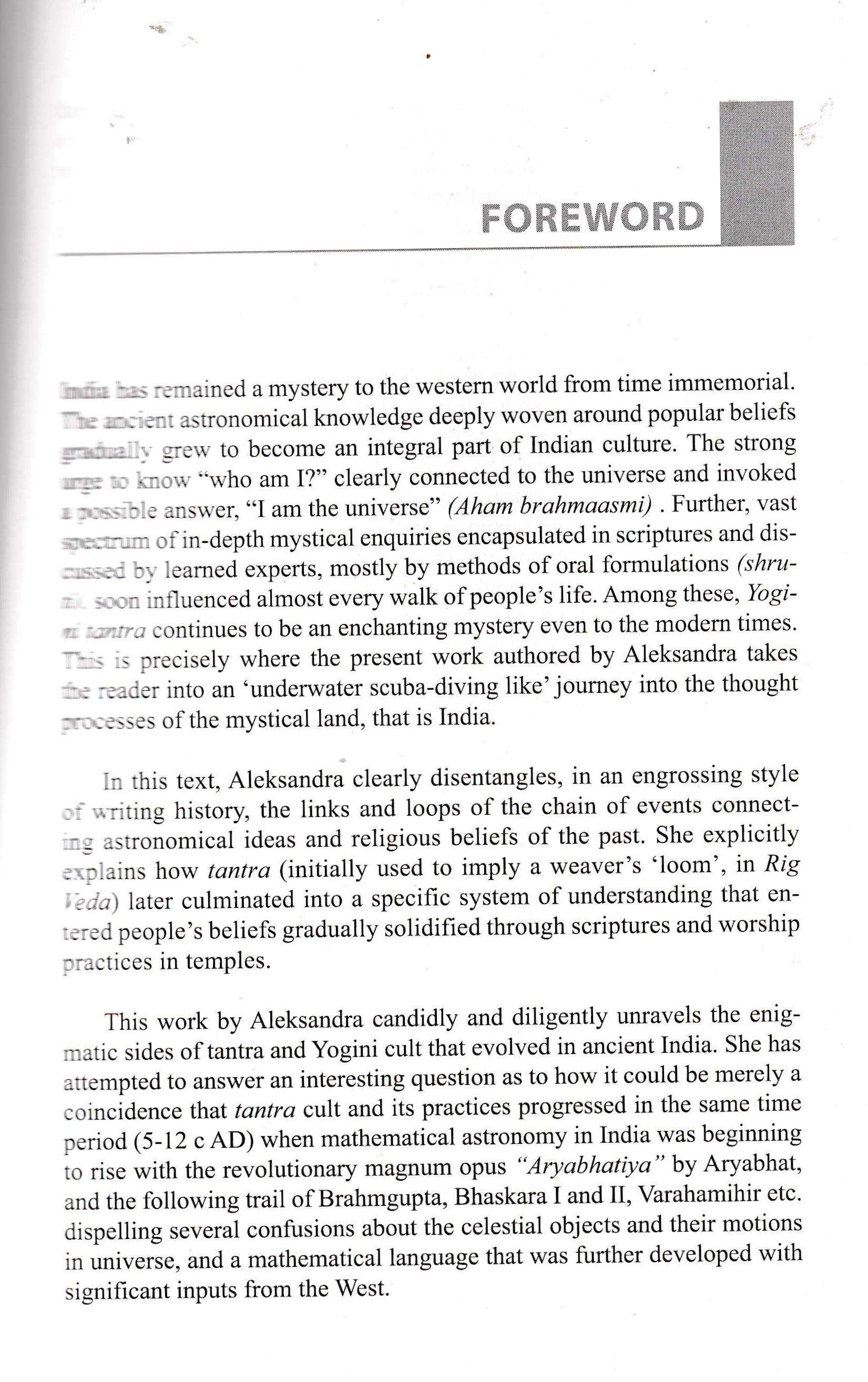 THE SECRET LORE OF YOGINIS