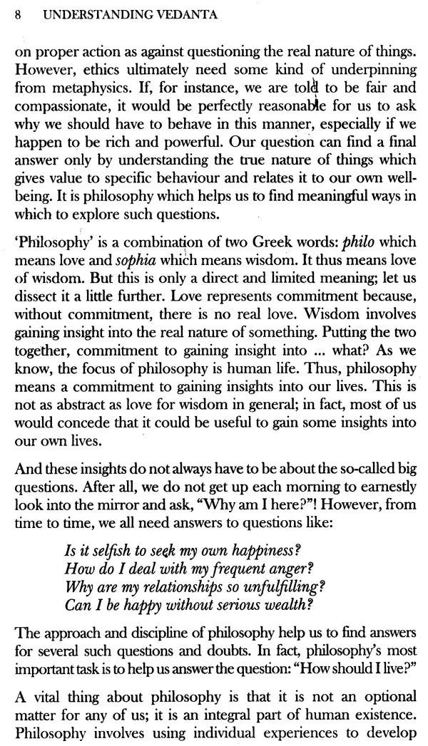 Understanding Vedanta: A Contemporary Approach