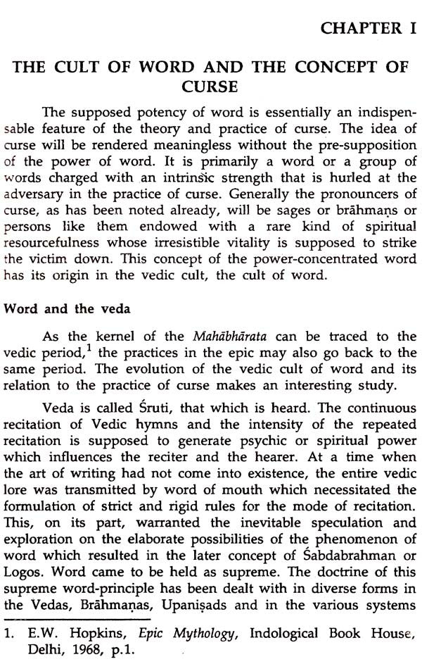 Curse as a Motif in the Mahabharata