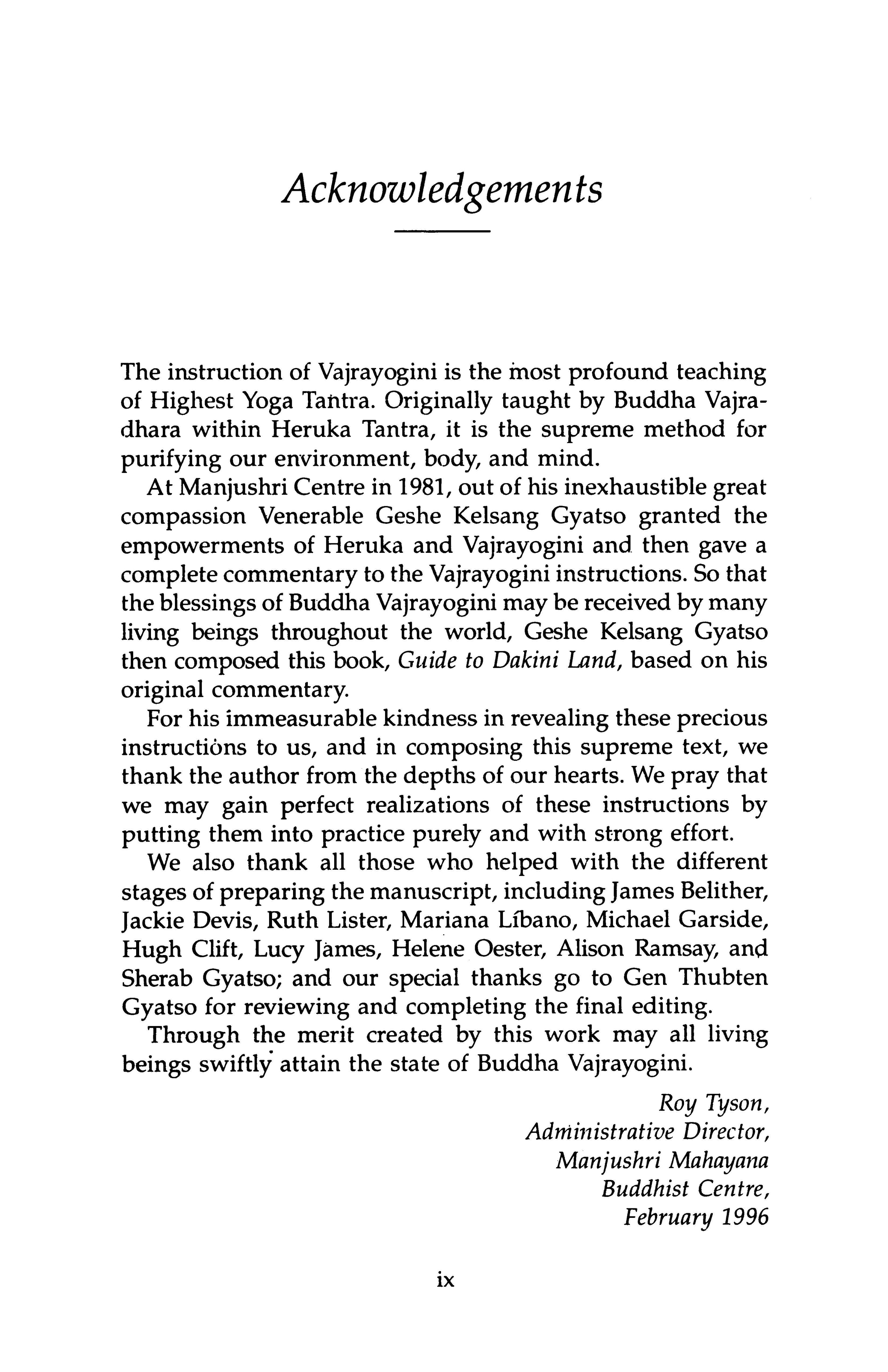 Guide to Dakini Land