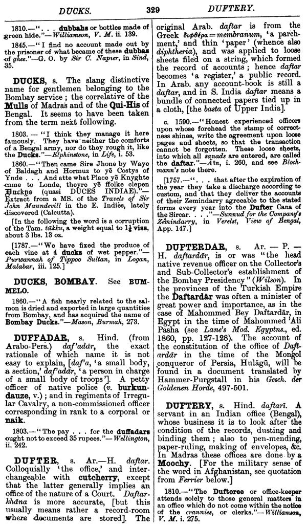Hobson Jobson - A Glossary of Collquial Anglo-Indian Words and Phrases, and of Kindred Terms, Etymological, Historical, Geographical and Discursive