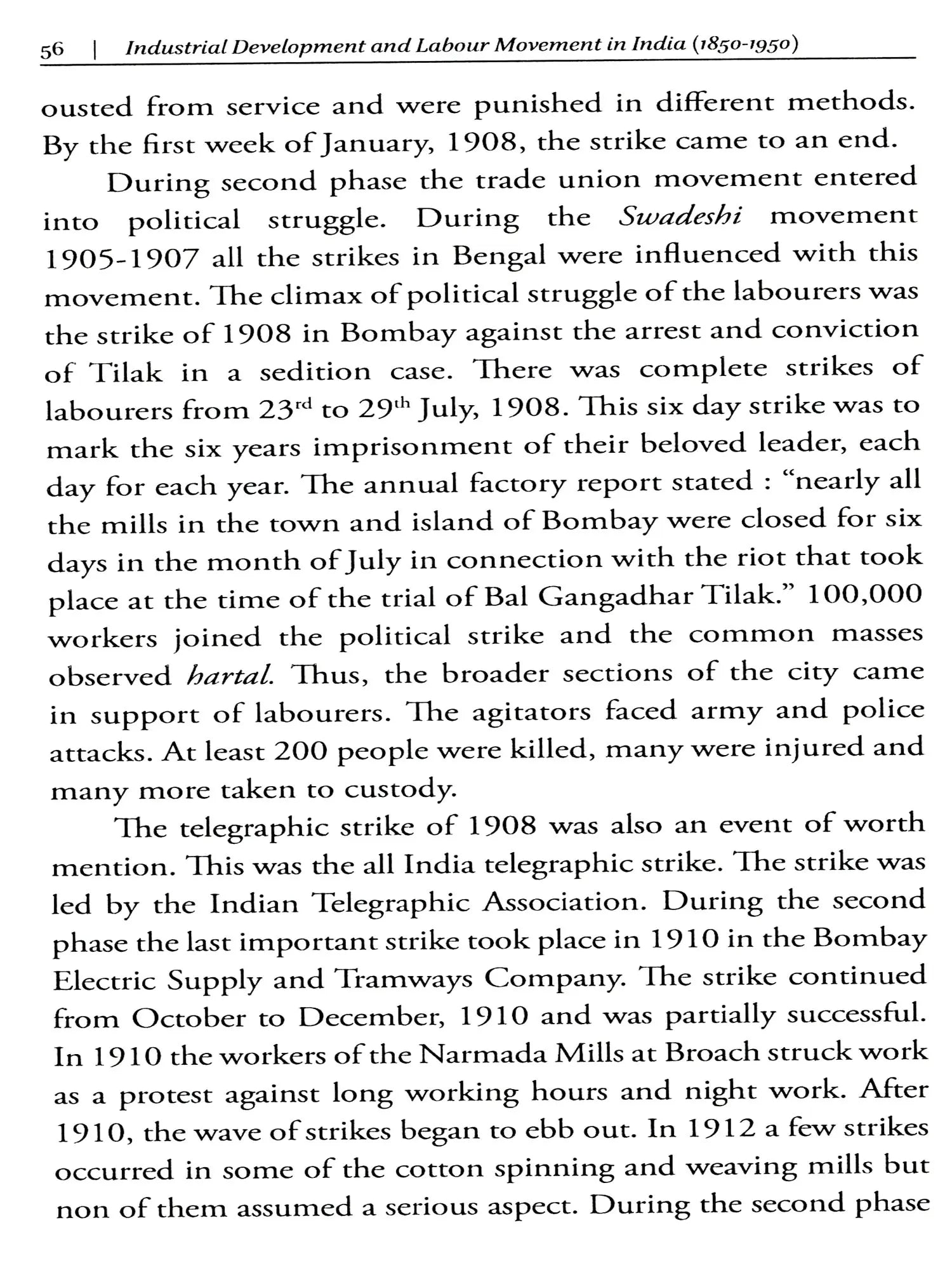 Industrial Development and Labour Movement in India