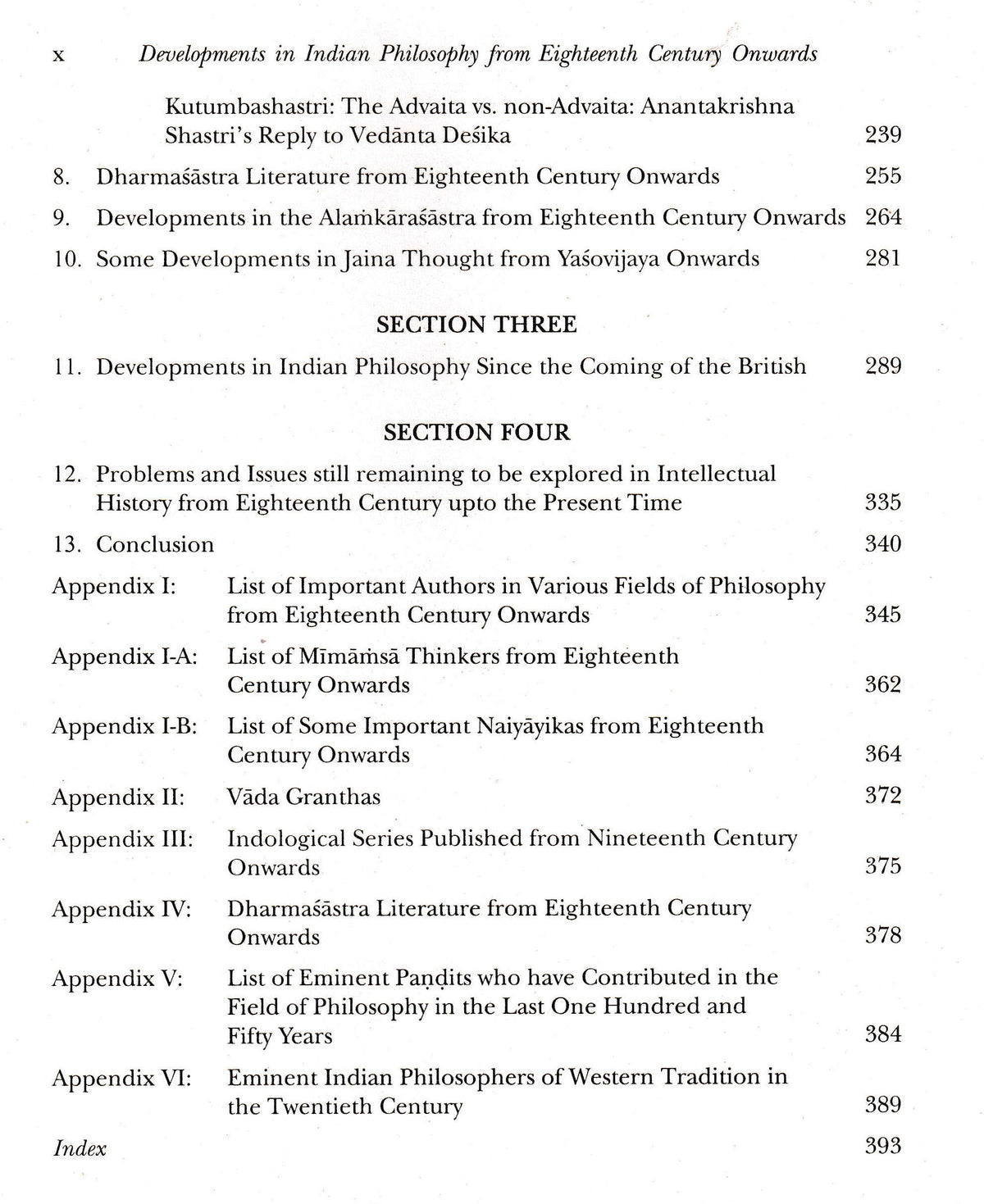 Development in Indian Philosophy from 18th Century Onwards: Classical & Western (Volume X Part 1)