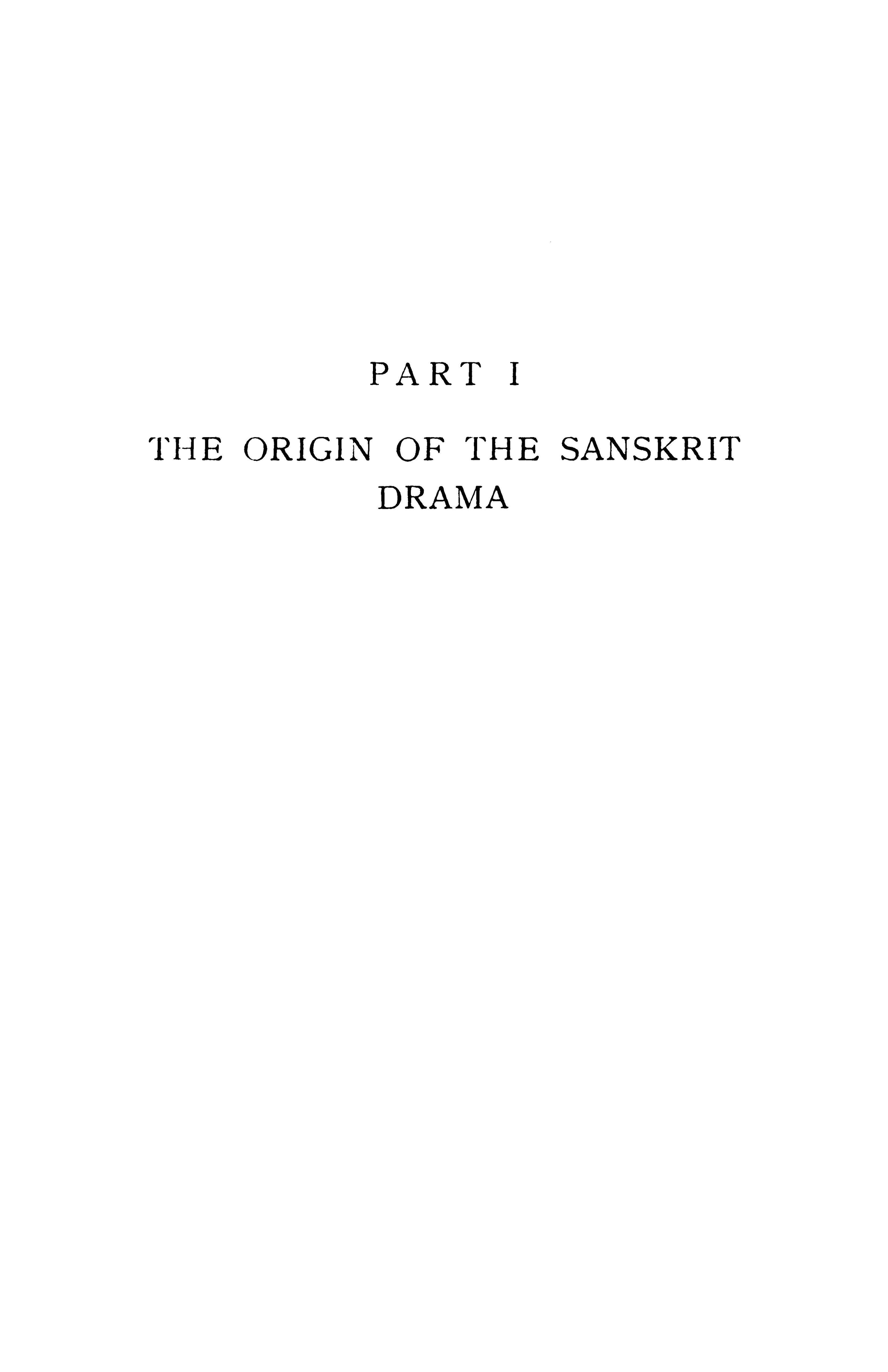 The Sanskrit Drama