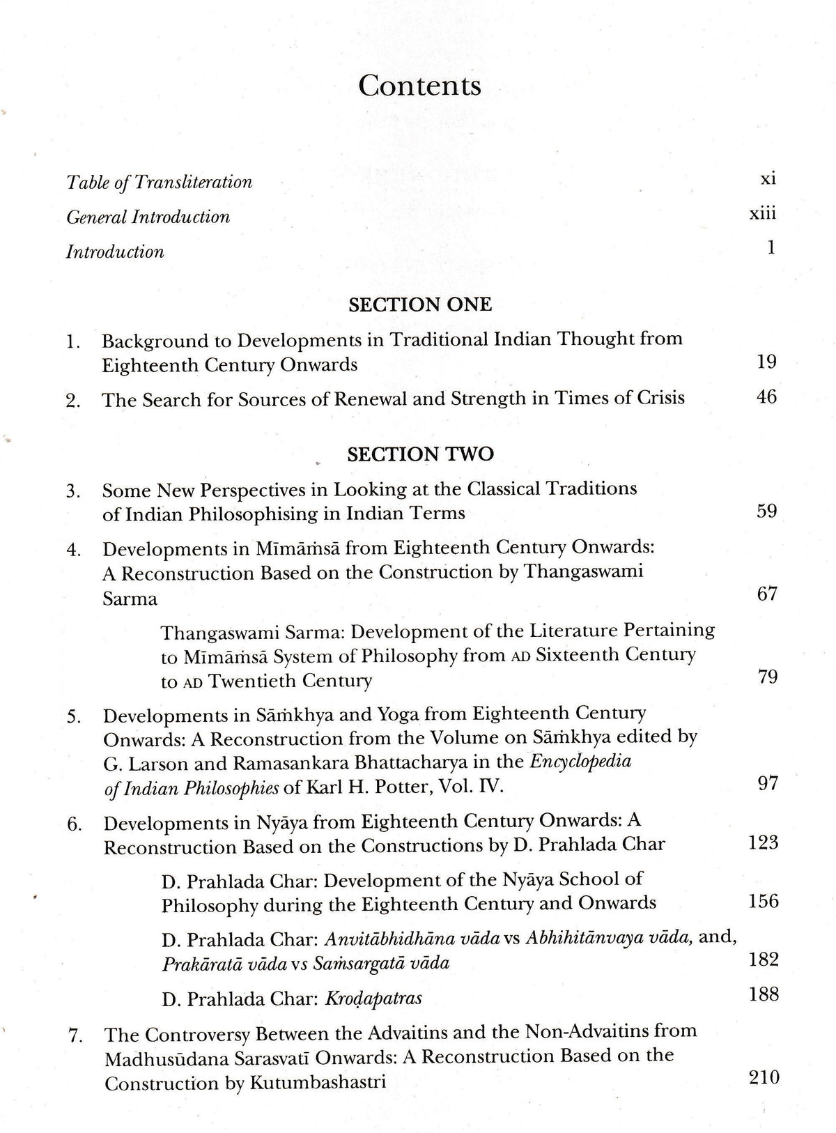 Development in Indian Philosophy from 18th Century Onwards: Classical & Western (Volume X Part 1)