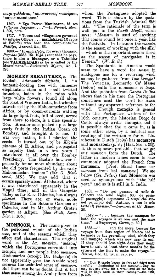Hobson Jobson - A Glossary of Collquial Anglo-Indian Words and Phrases, and of Kindred Terms, Etymological, Historical, Geographical and Discursive