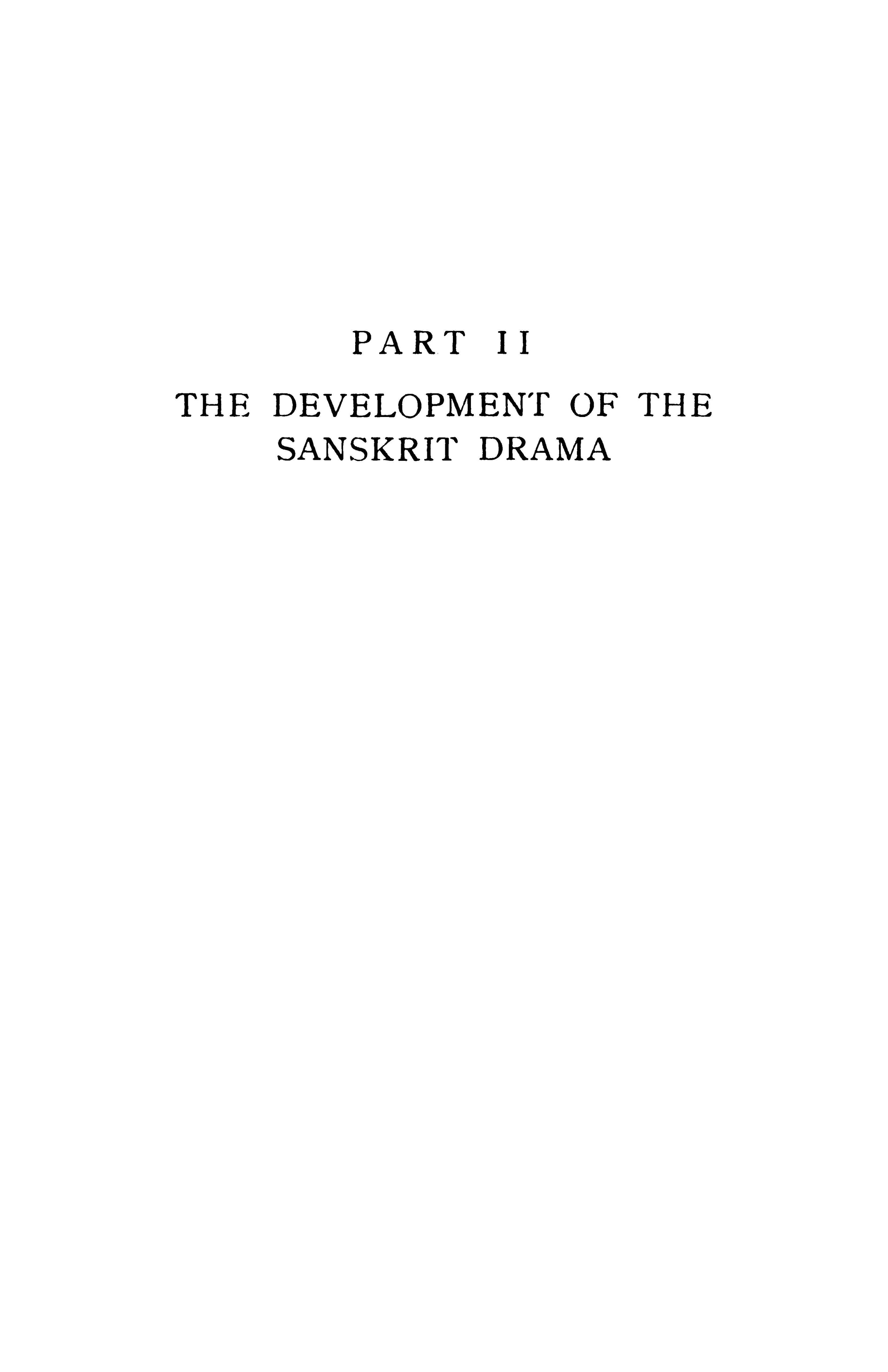 The Sanskrit Drama