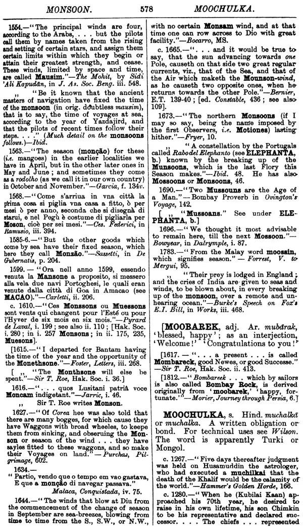 Hobson Jobson - A Glossary of Collquial Anglo-Indian Words and Phrases, and of Kindred Terms, Etymological, Historical, Geographical and Discursive