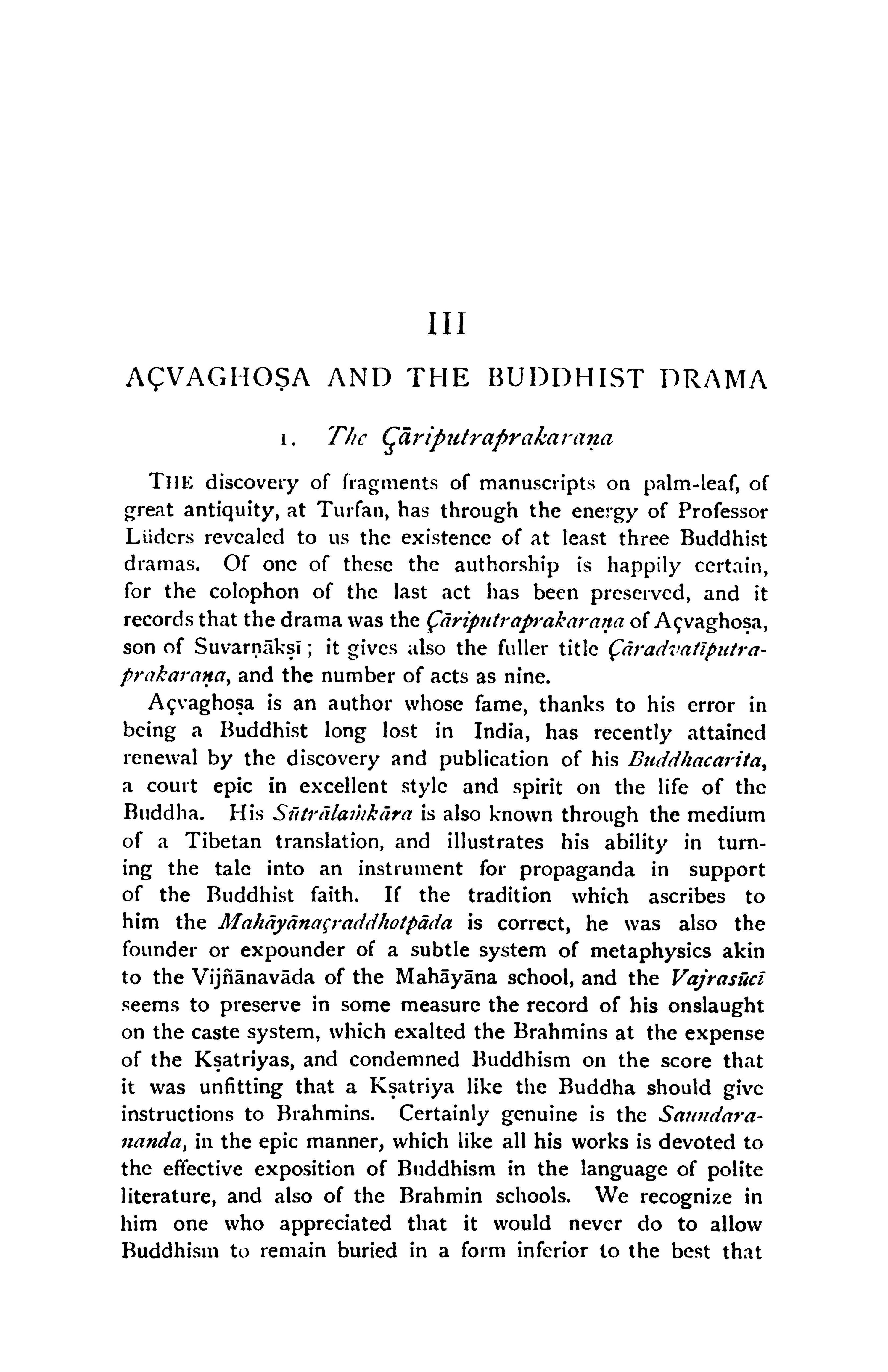The Sanskrit Drama