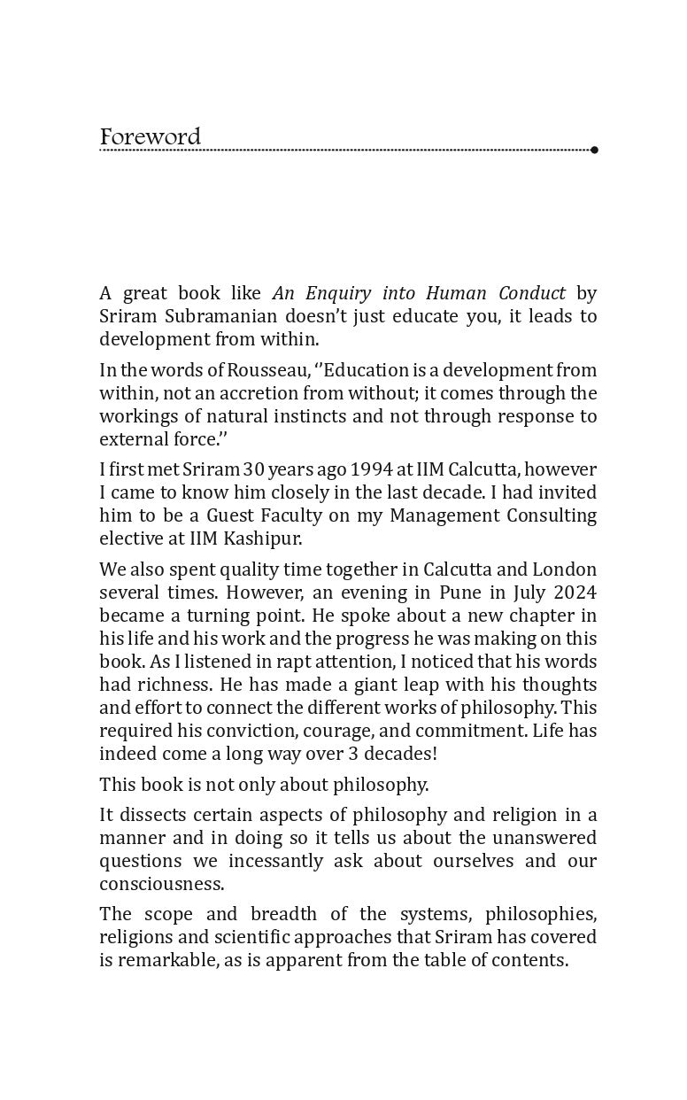 An Enquiry Into Human Conduct