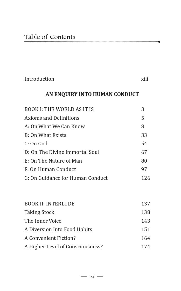 An Enquiry Into Human Conduct