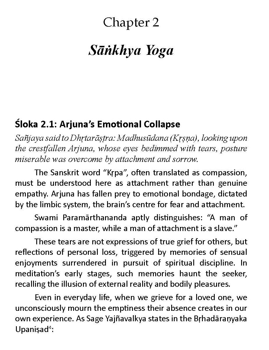 The Bhagavadgita: in the lens of neuroscience