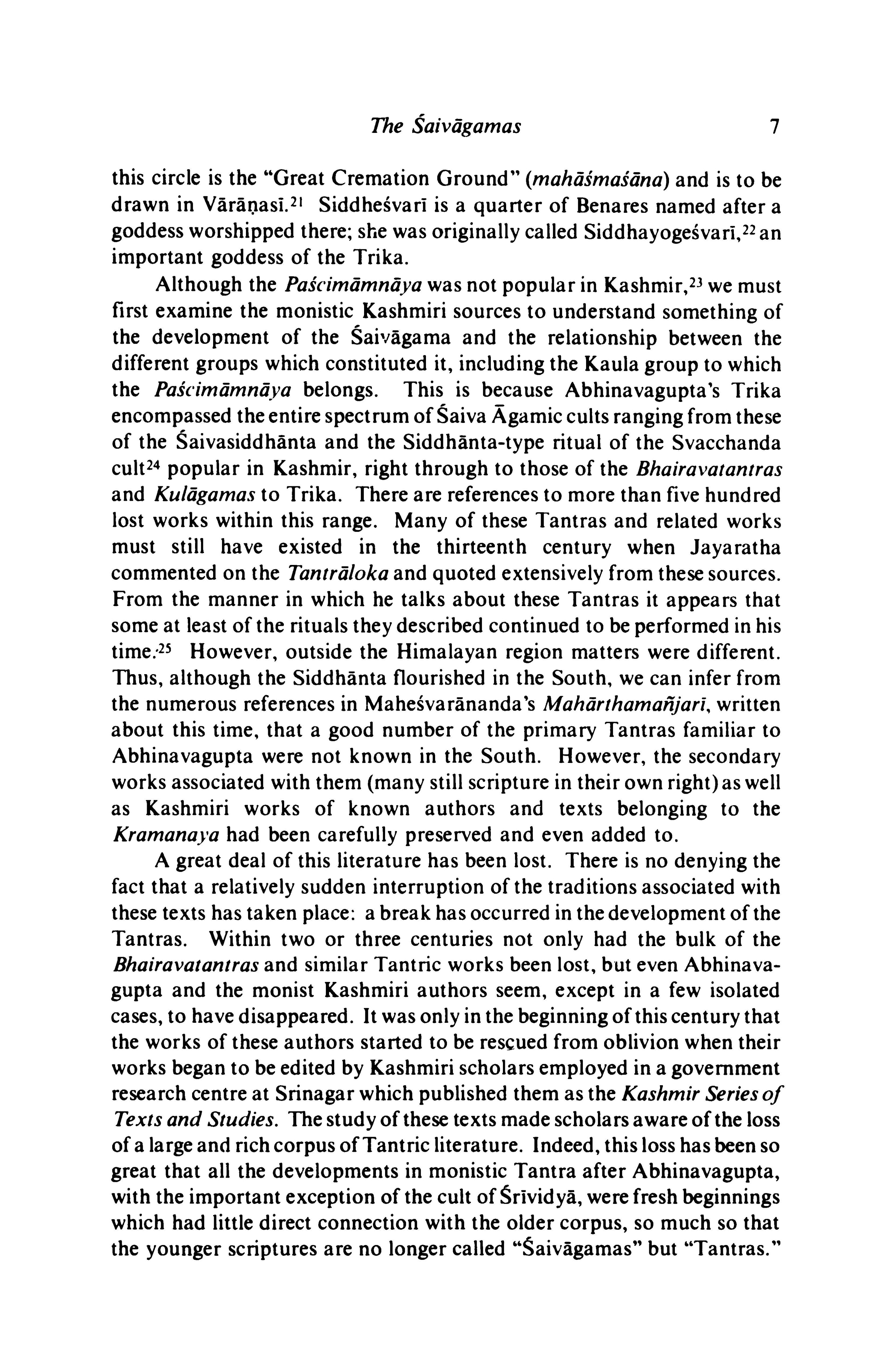 The Canon of the Saivagama and the Kubjika Tantras of the Western Kaula Tradition
