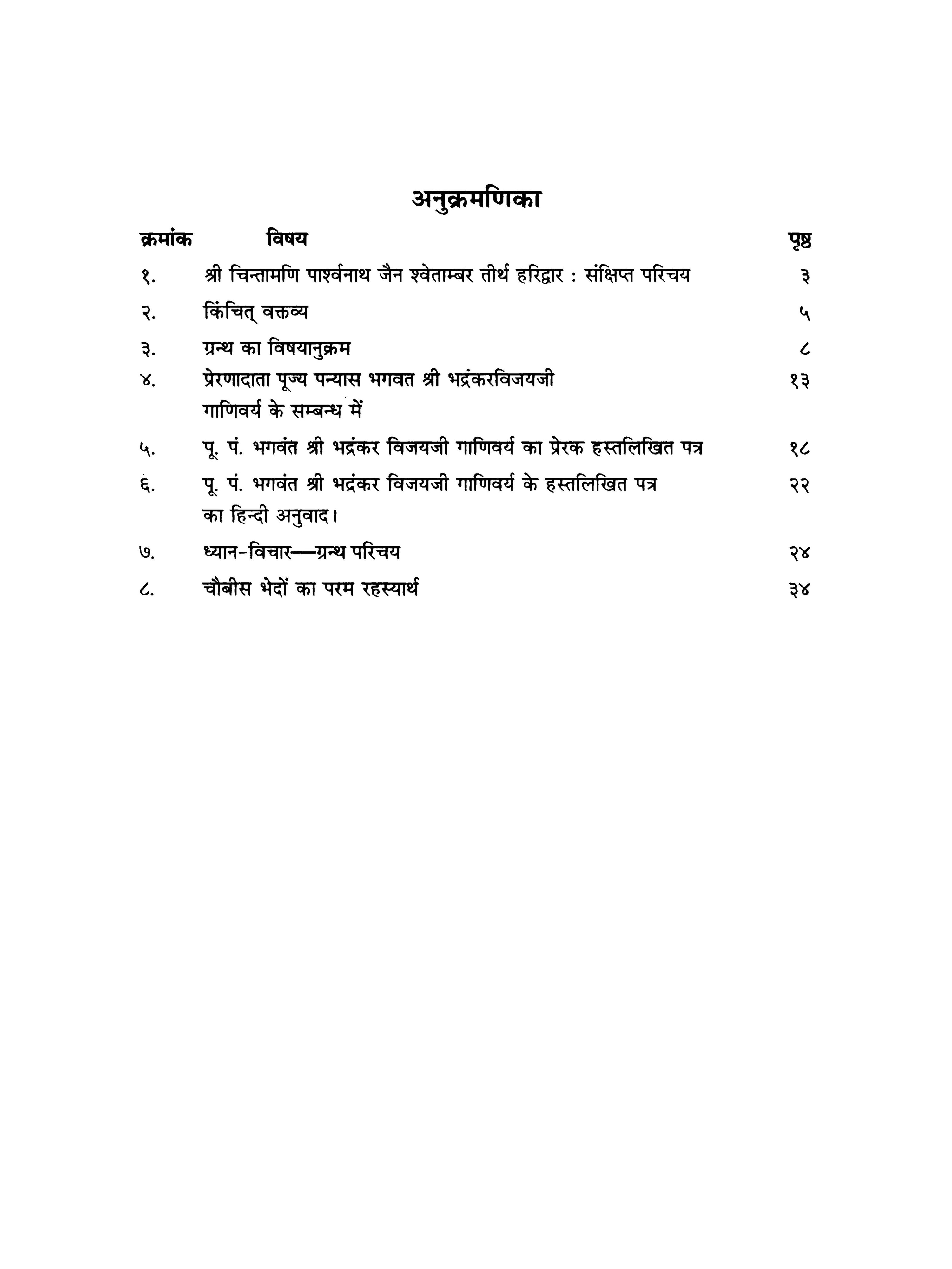 ध्यान विचार - Dhyana Vichara
