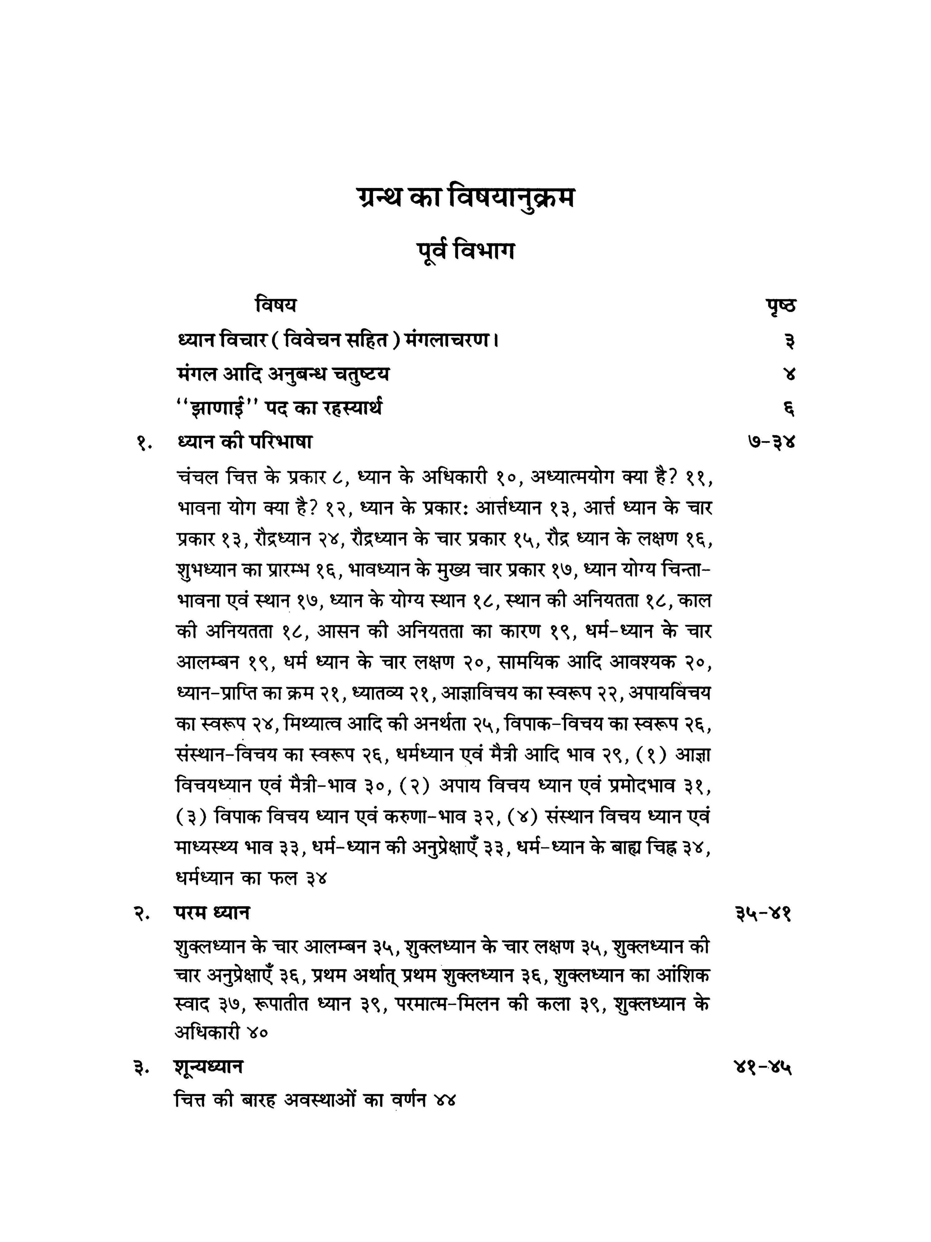 ध्यान विचार - Dhyana Vichara
