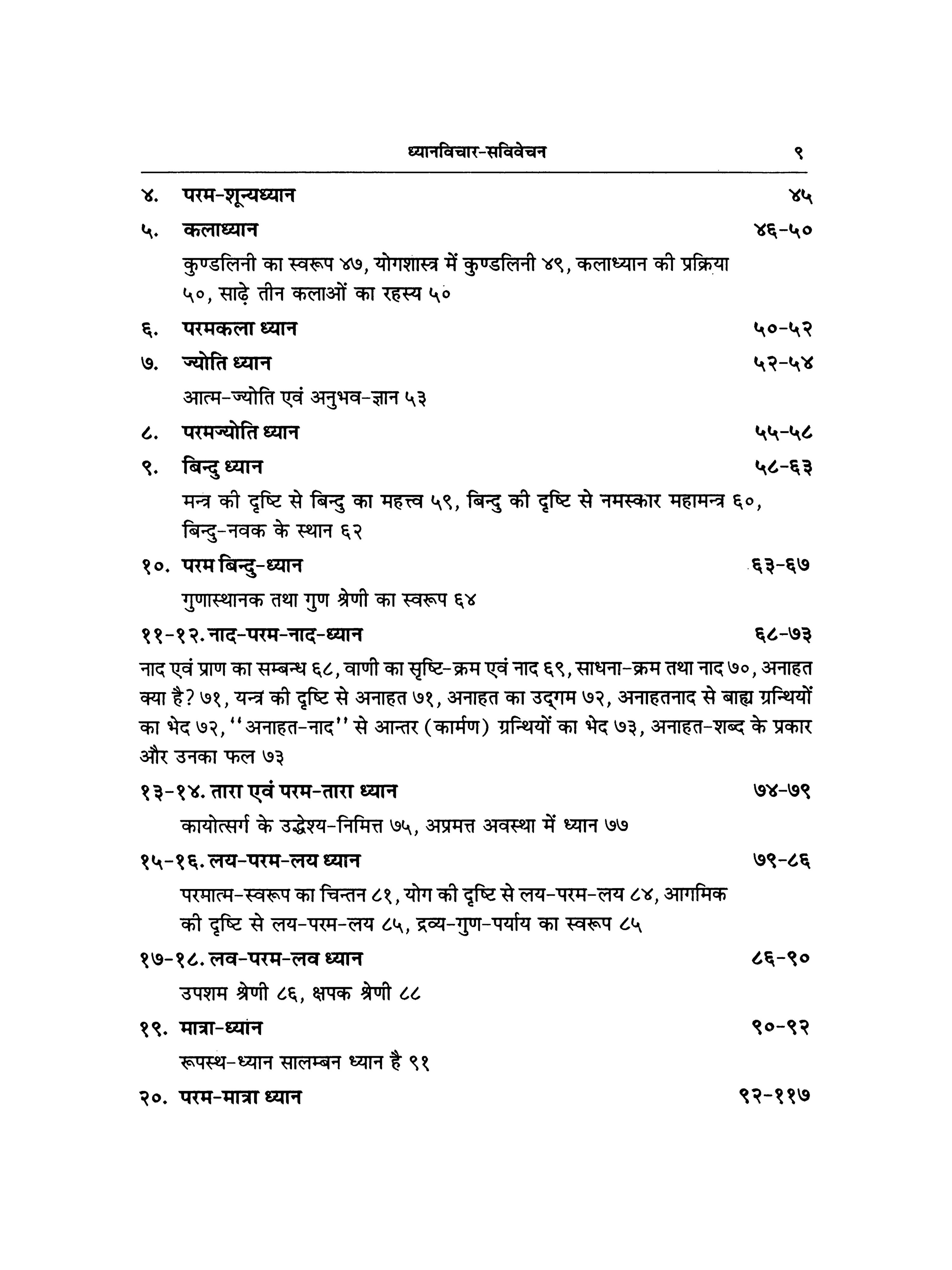 ध्यान विचार - Dhyana Vichara