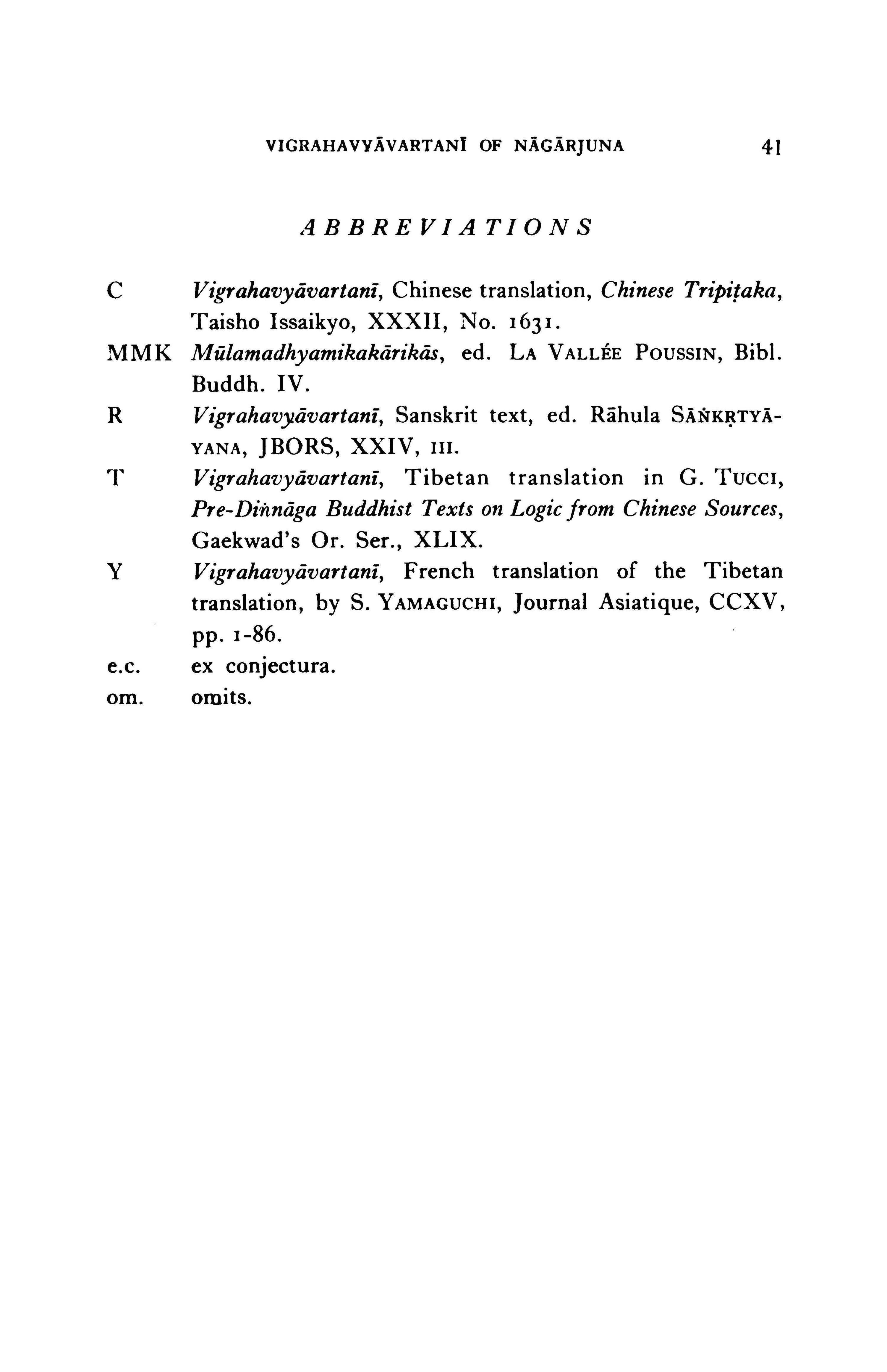 The Dialectical Method Of Nagarjuna Vigrahavyavartani