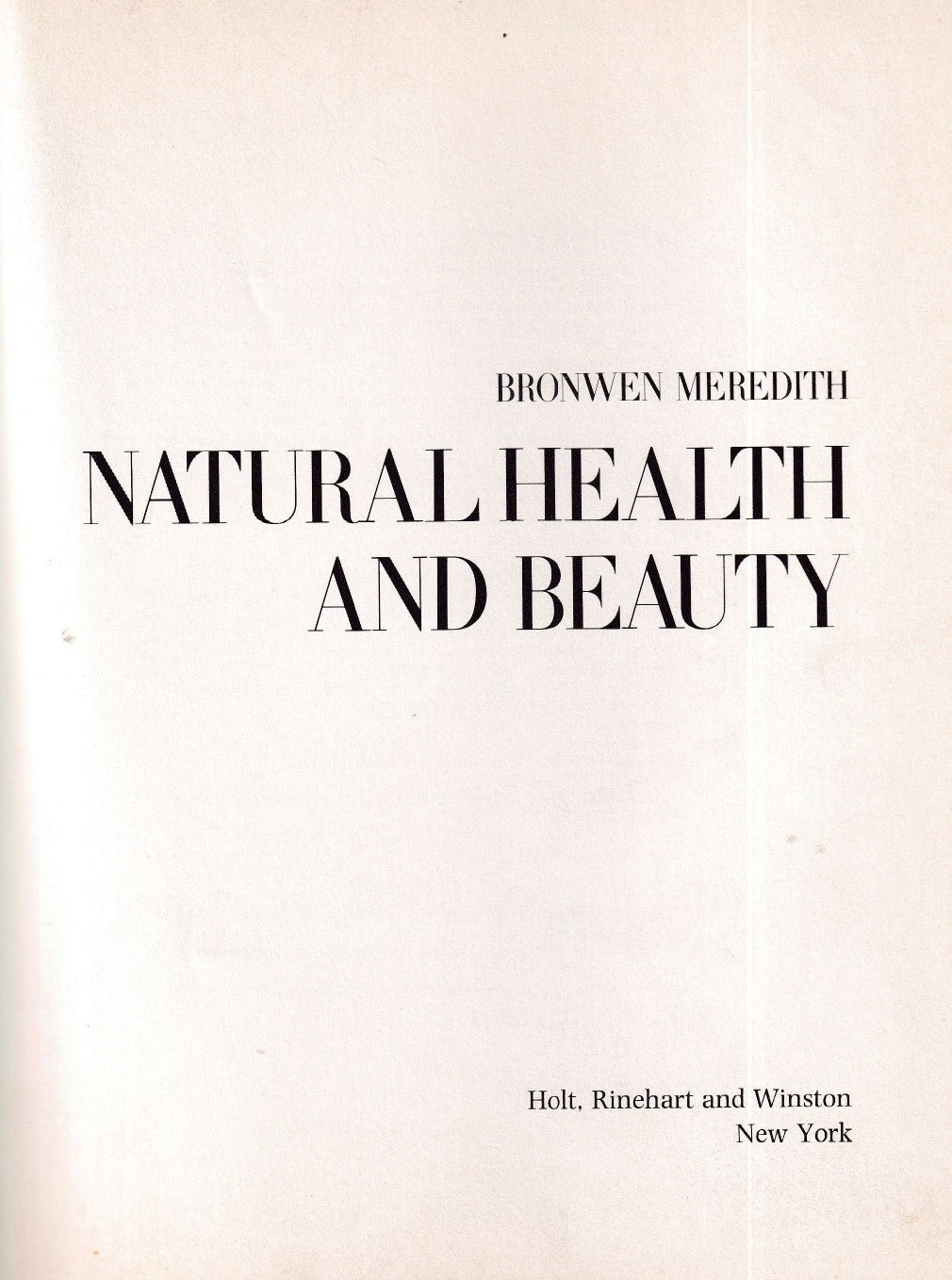 Natural Health And Beauty (1981 Edition)