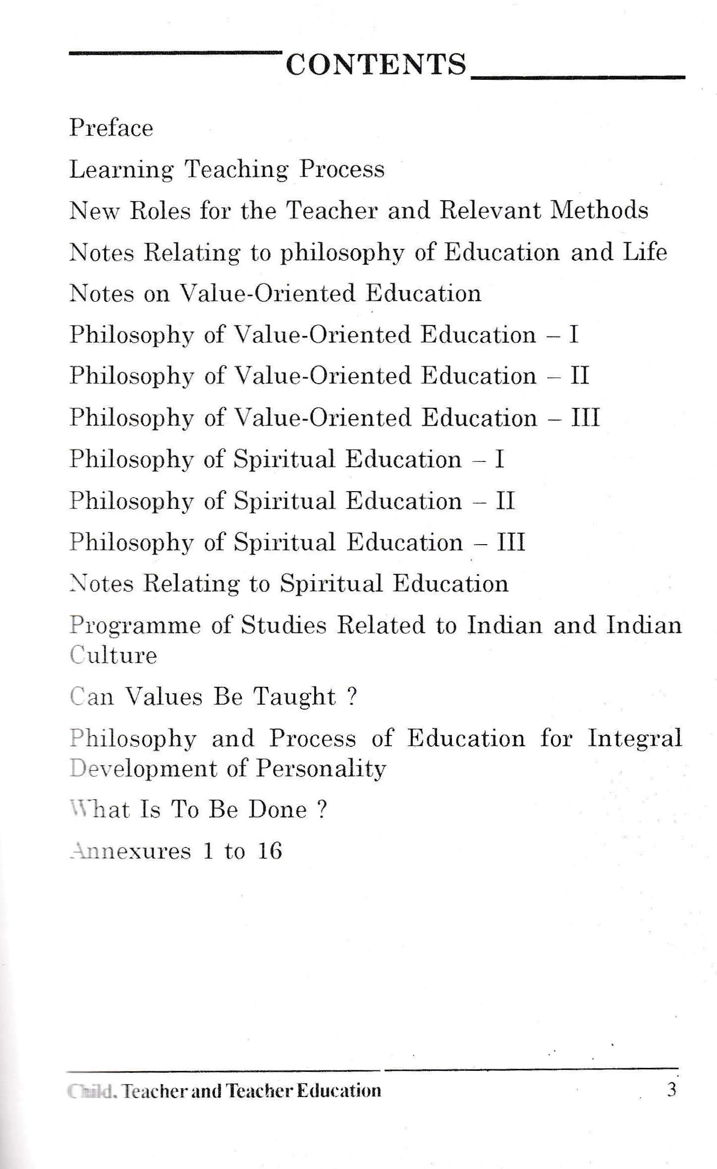 Child Teacher and Teacher Education (2011)