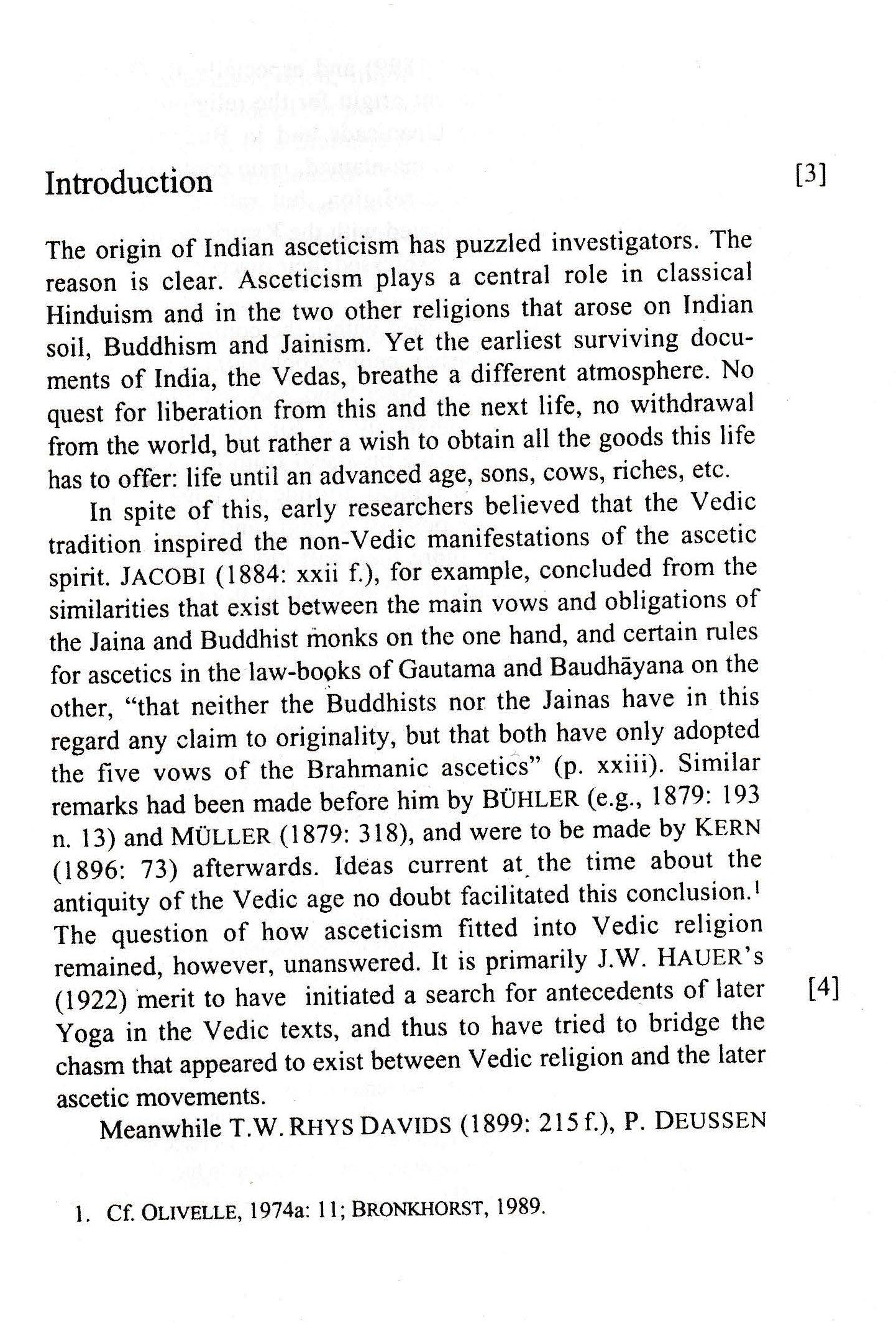 The Two Sources Of Indian Asceticism