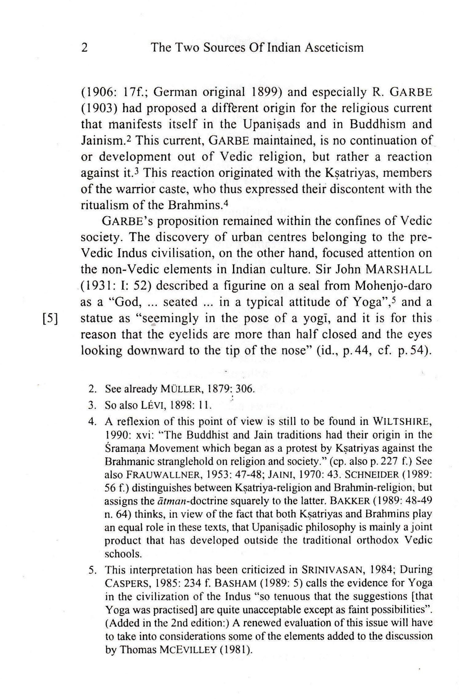 The Two Sources Of Indian Asceticism