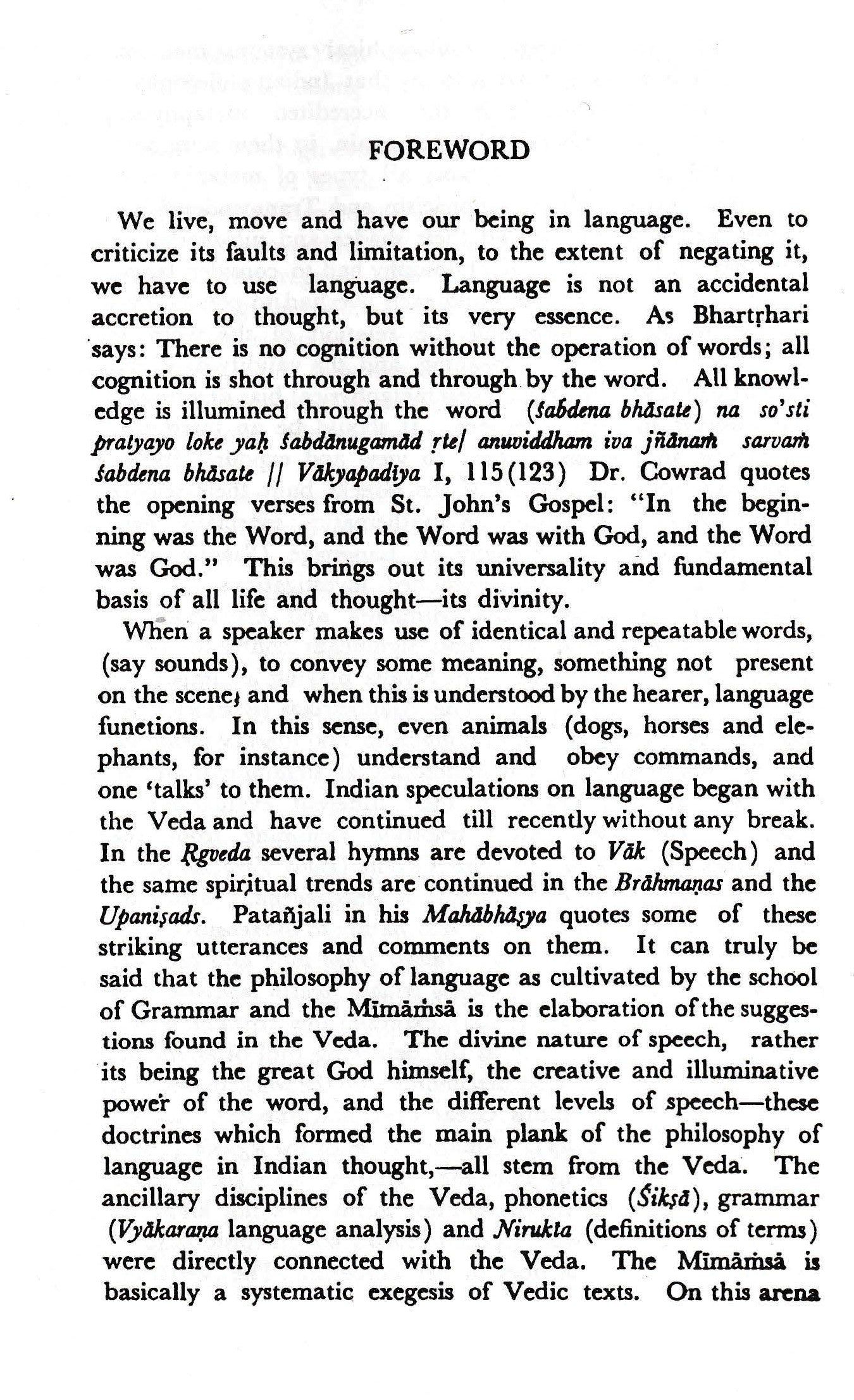 The Sphota Theory Of Language