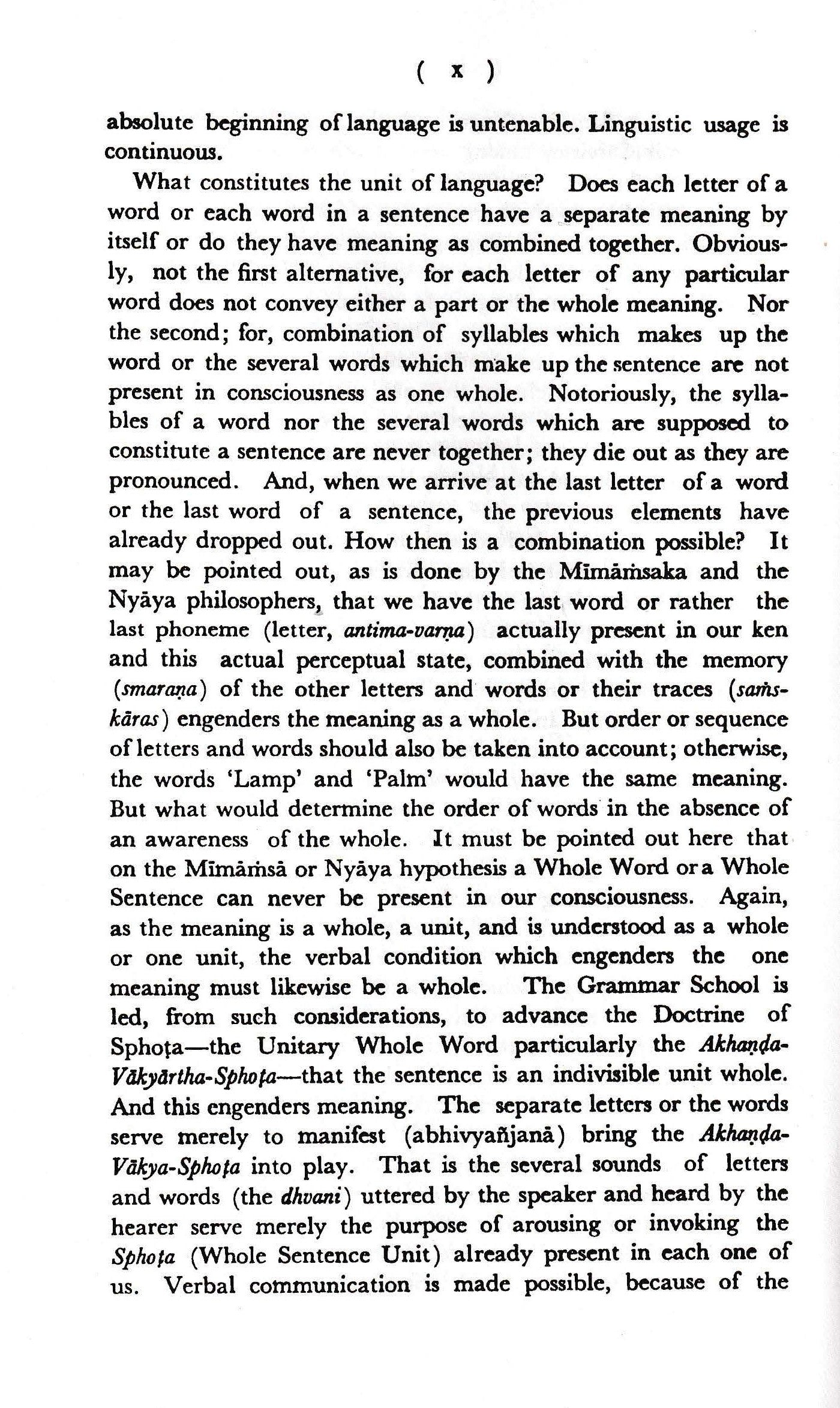 The Sphota Theory Of Language