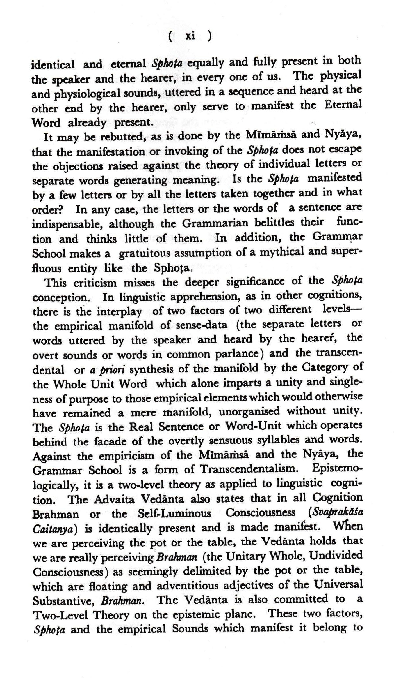 The Sphota Theory Of Language