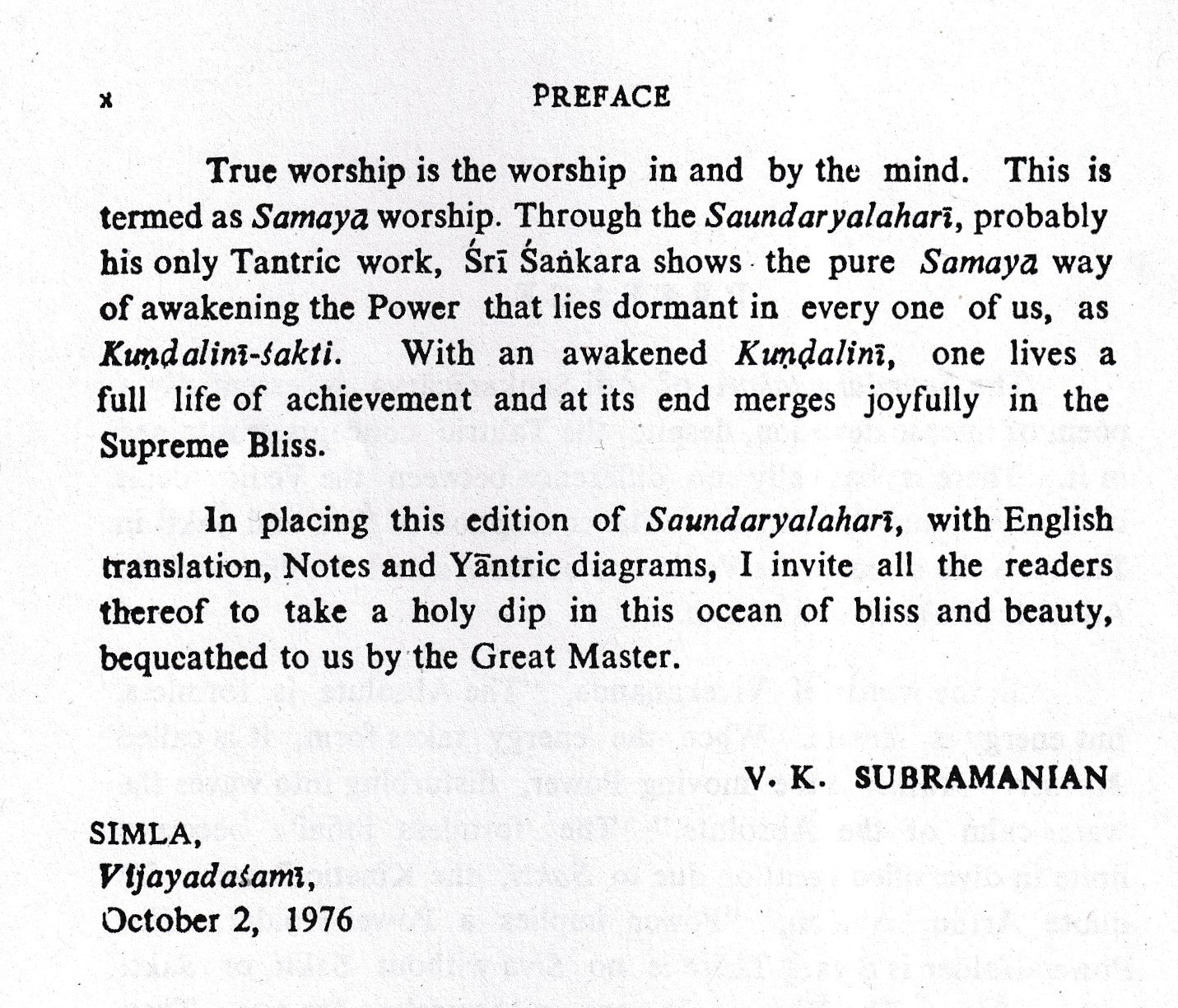 Saundaryalahari of Sankaracarya