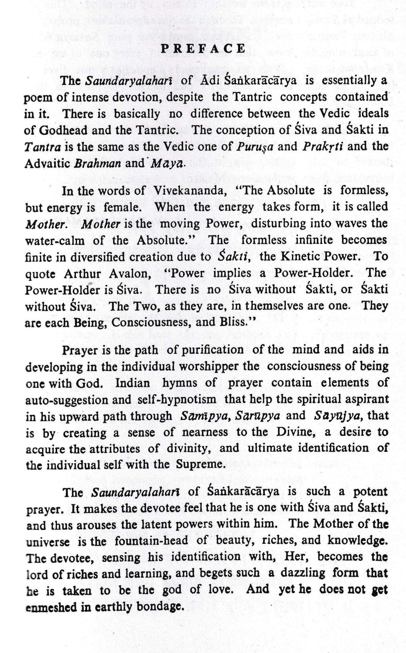 Saundaryalahari of Sankaracarya