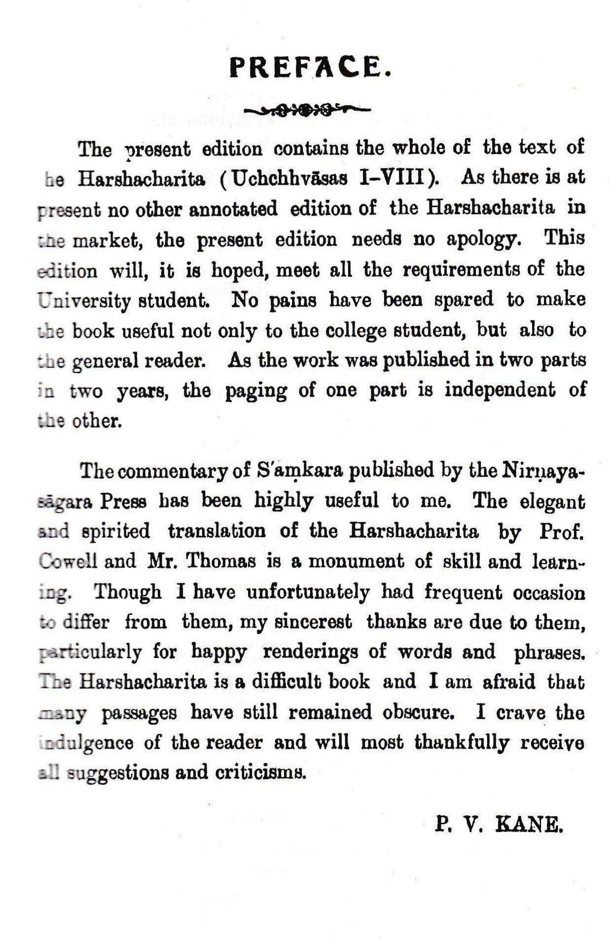 The Harshacarita of Bana Bhatta