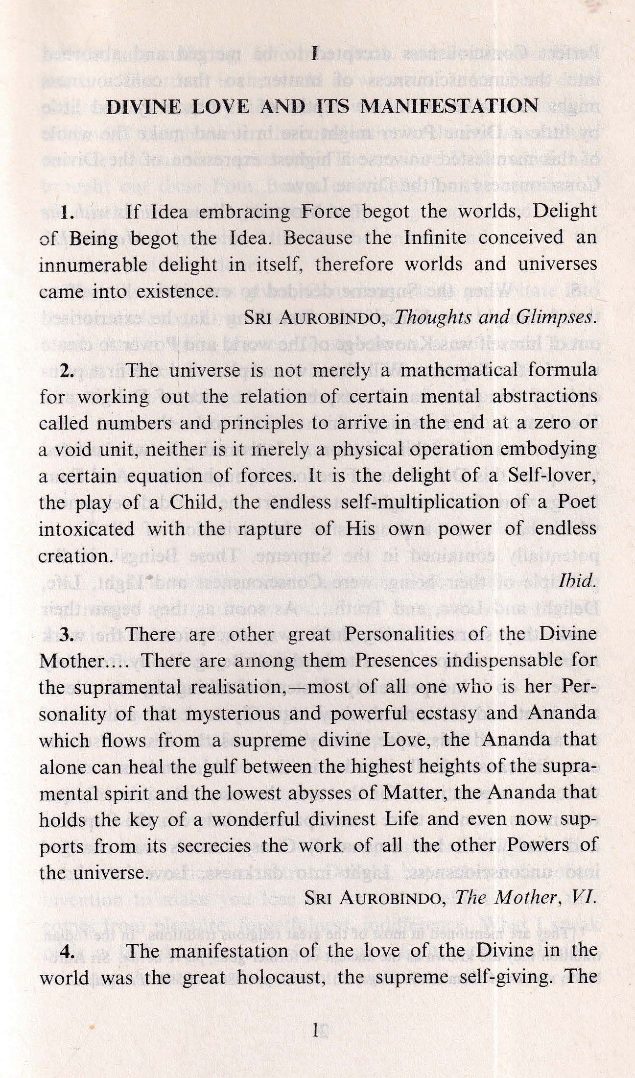 Sri Aurobindo and the Mother on Love