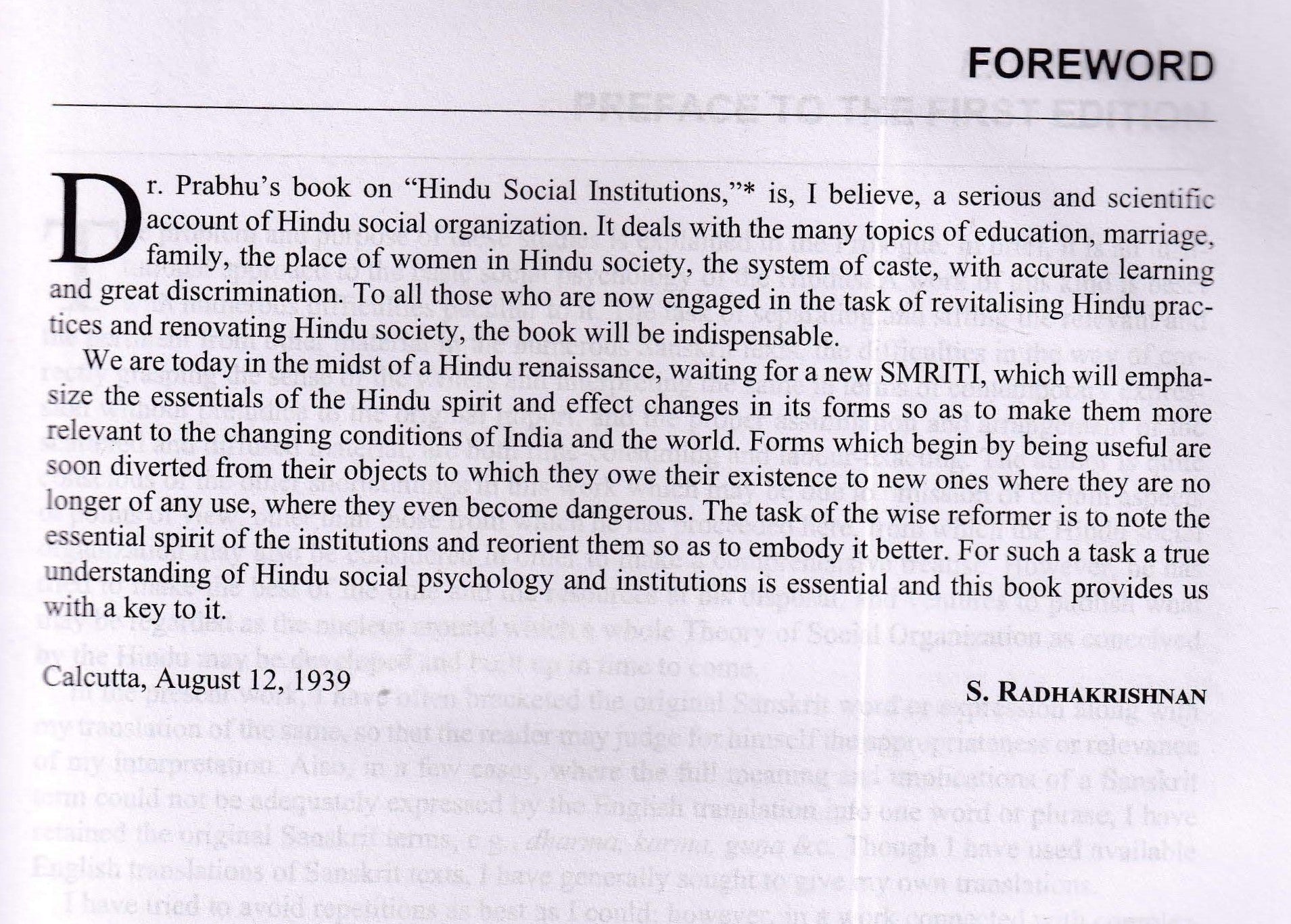 Hindu Social Organization