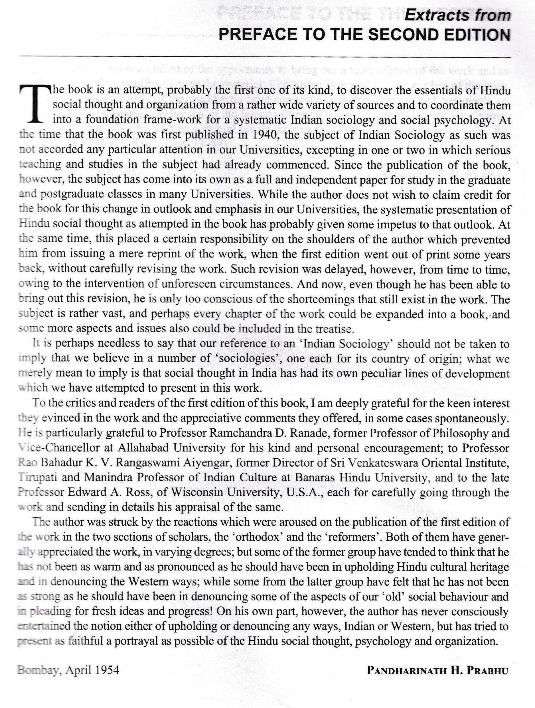 Hindu Social Organization