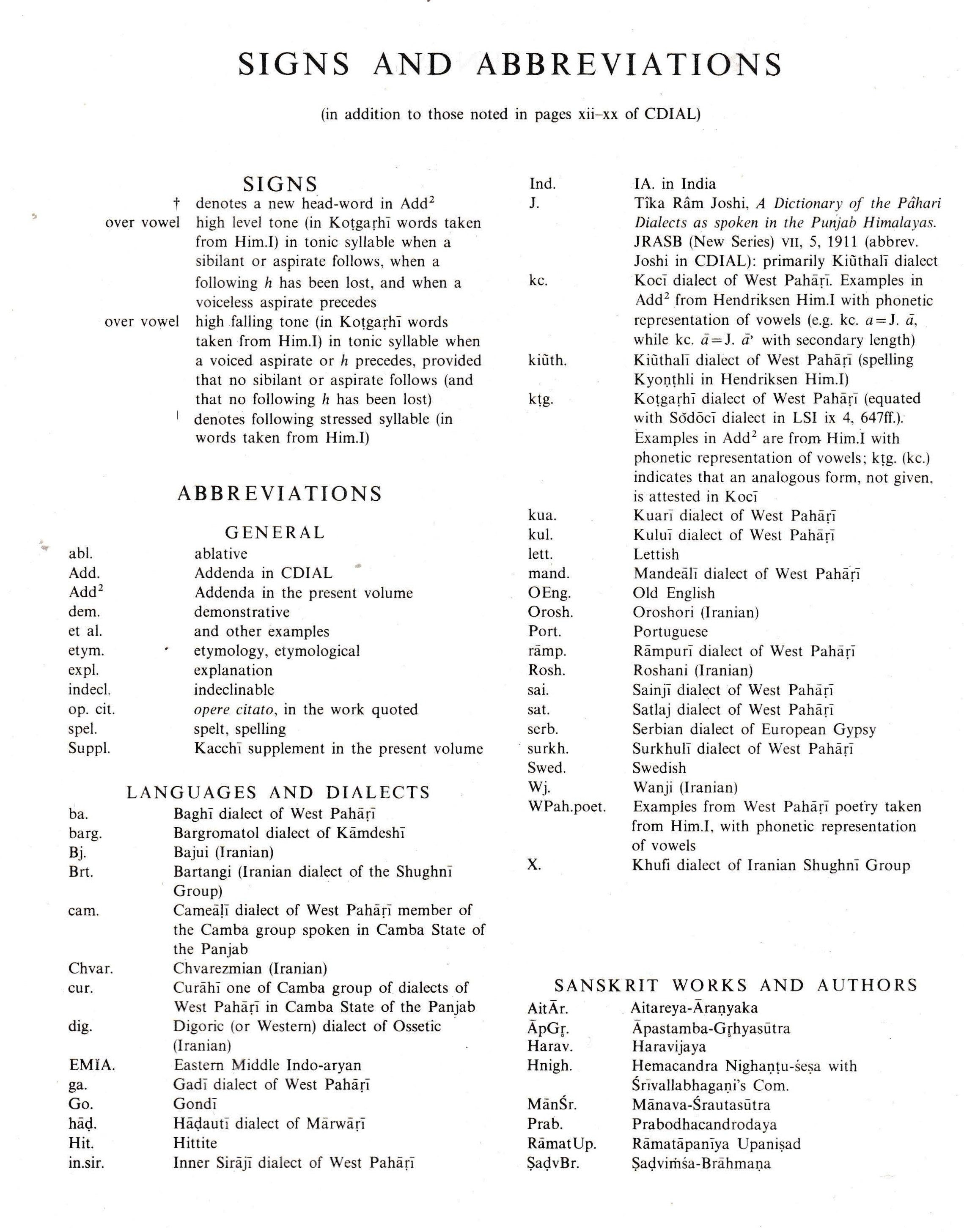 A Comparative Dictionary of the Indo-Aryan Languages (4 Vols.)