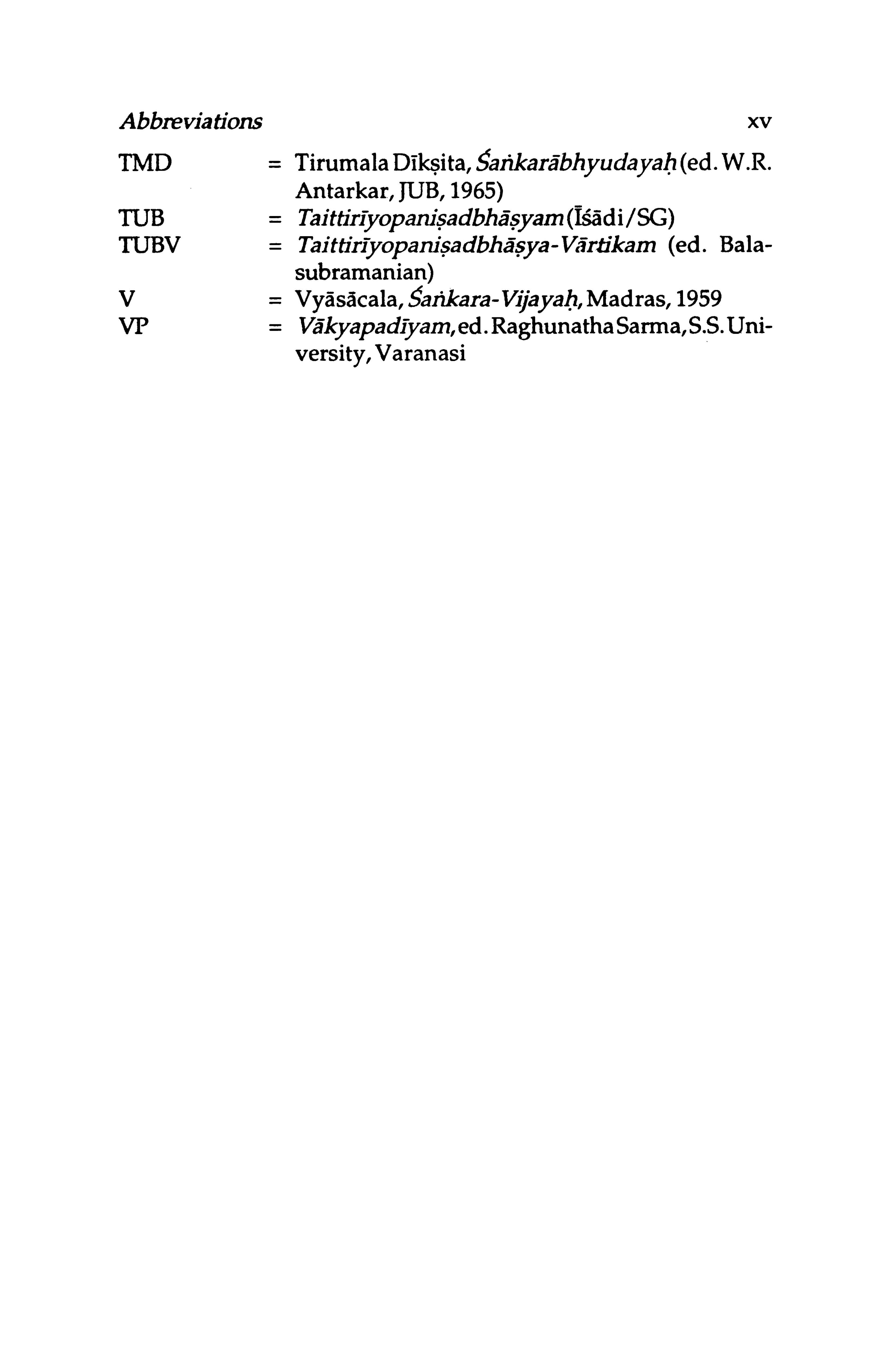 Life and Thought of Sankaracarya