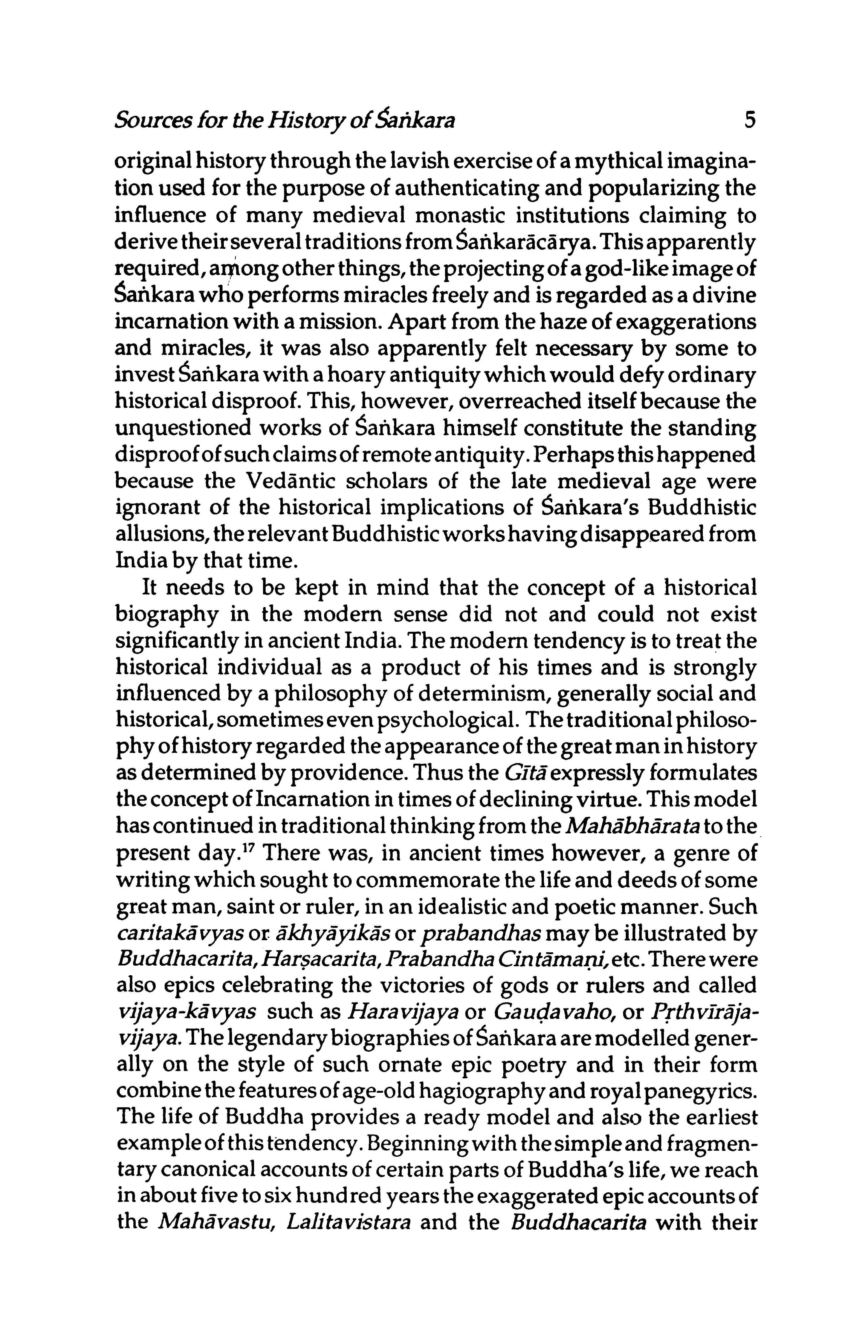 Life and Thought of Sankaracarya